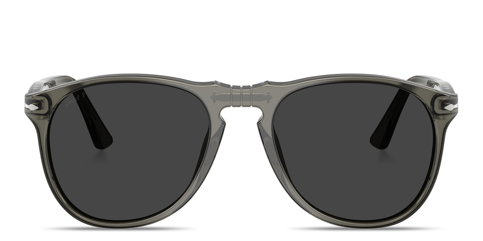 PERSOL Arrow Emblem Pilot Sunglasses in Smoke – Product Photo 1