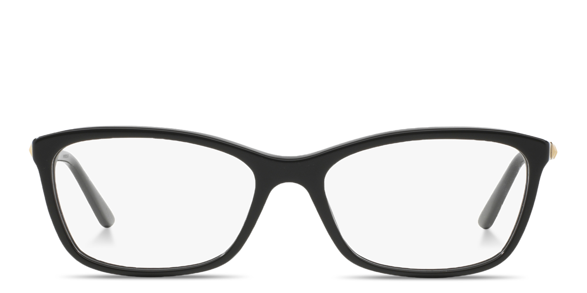 VERSACE Logo Lettering Cat-Eye Eyeglasses in Black – Product Photo 1