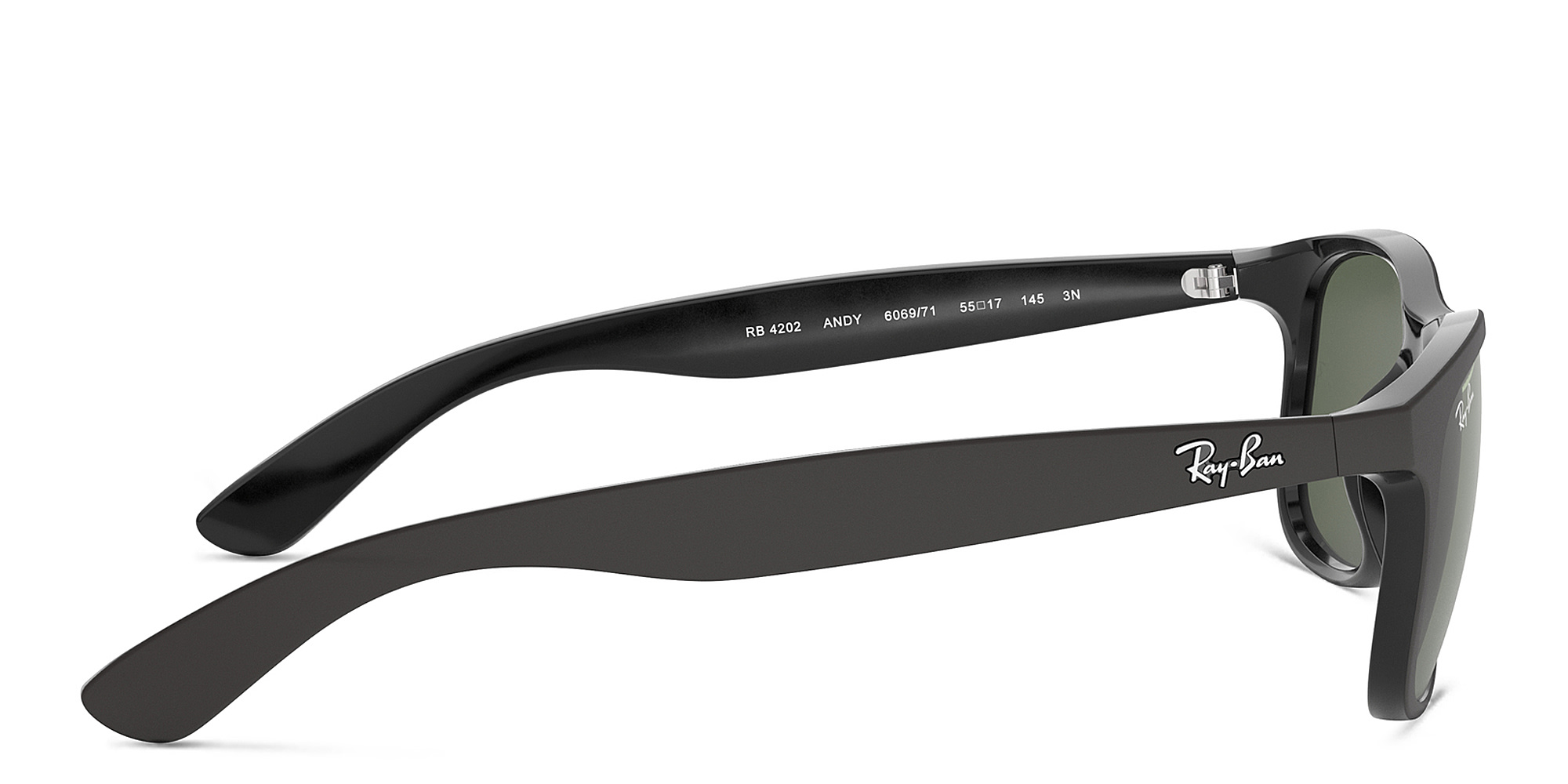 Shop Ray-Ban Andy Square Sunglasses in Black online.