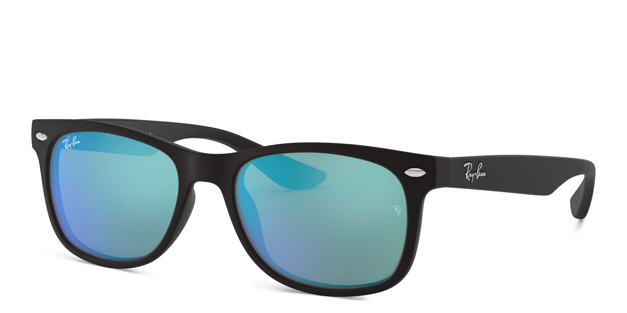 Ray-Ban Junior Kids New Wayfarer Square Sunglasses in Black – Product Photo 2
