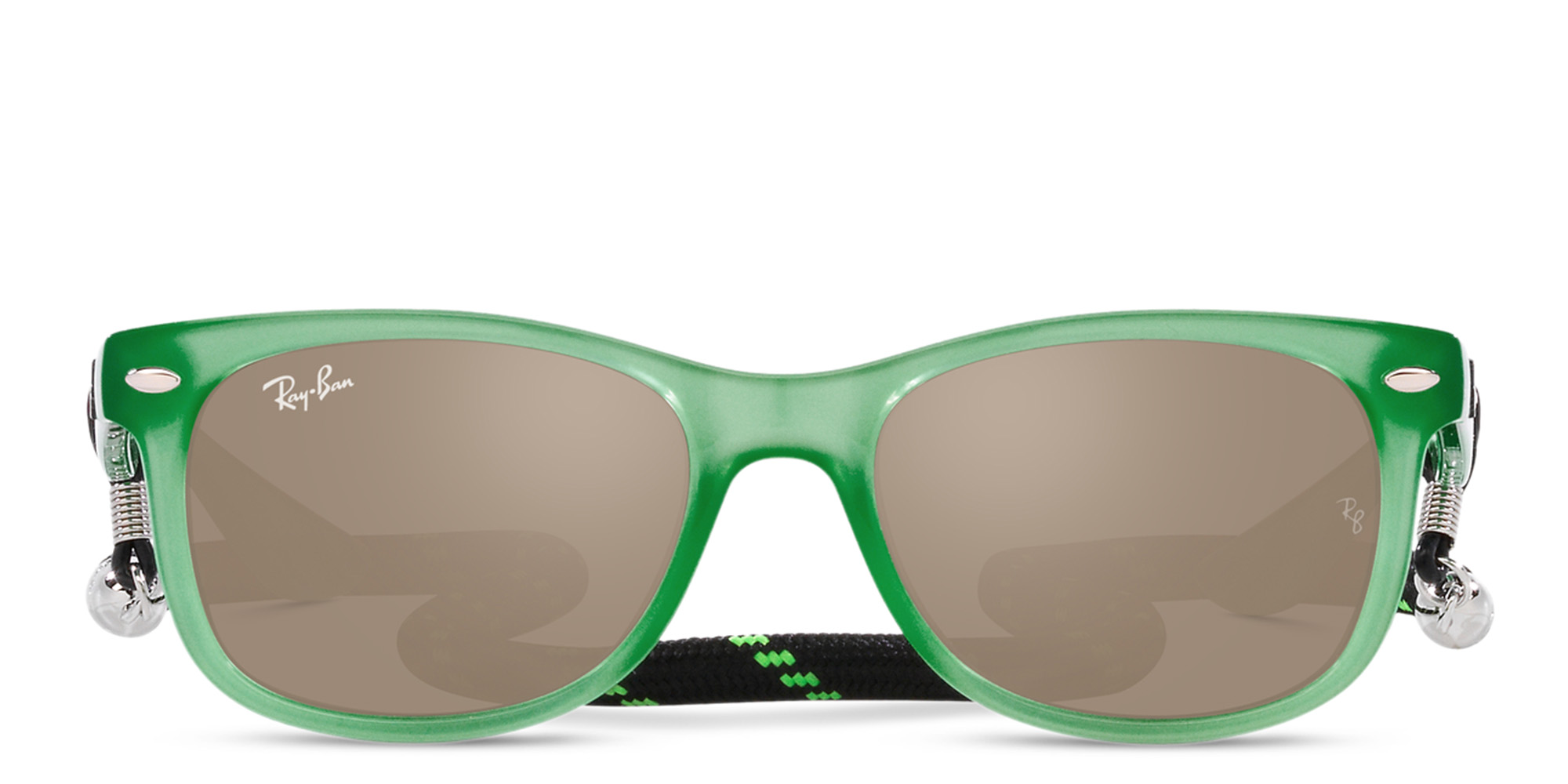 Ray-Ban Junior New Wayfarer Kids Square Sunglasses in Opal Green – Product Photo 1