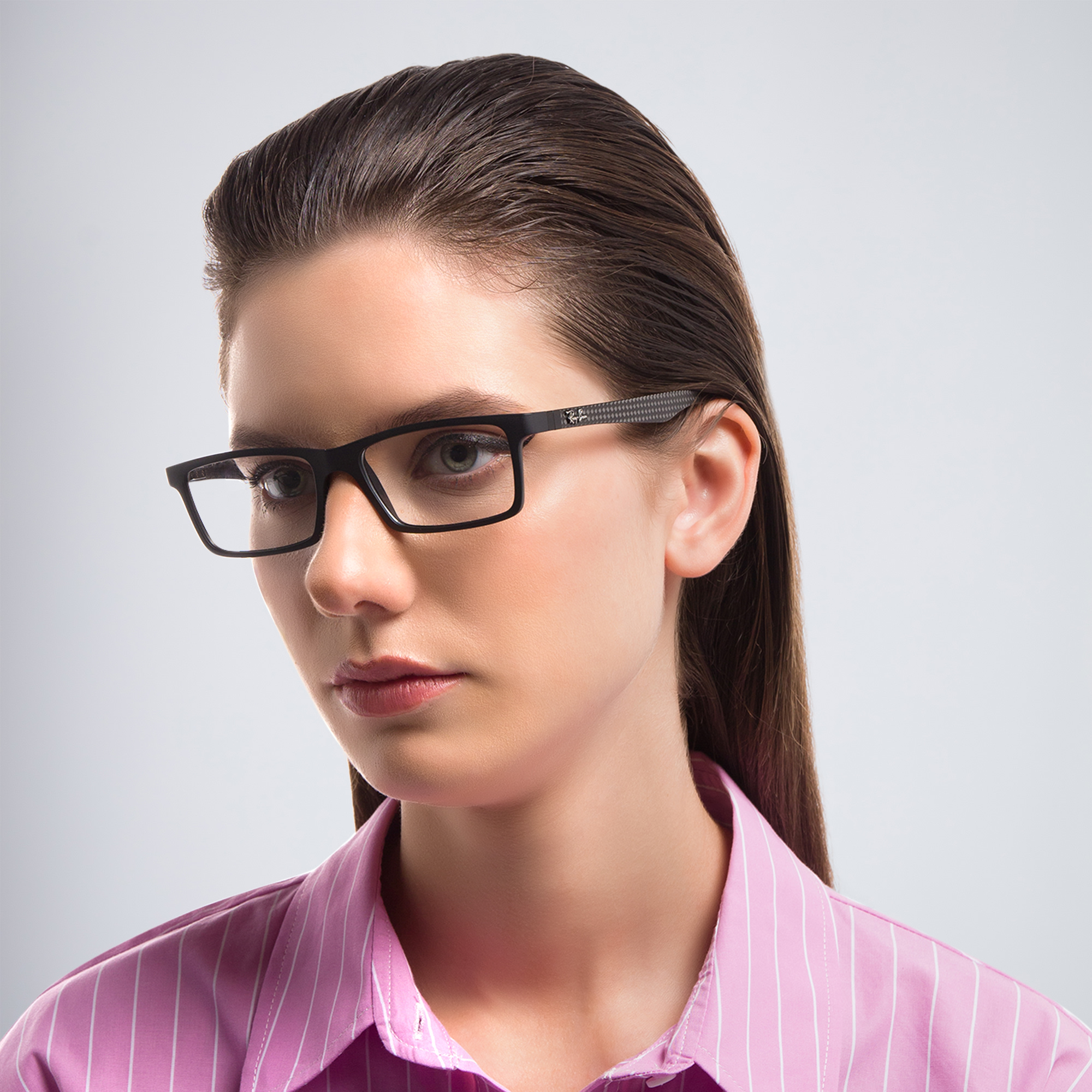 Ray-Ban Optics Unisex Rectangle Eyeglasses in Black – Product Photo 5