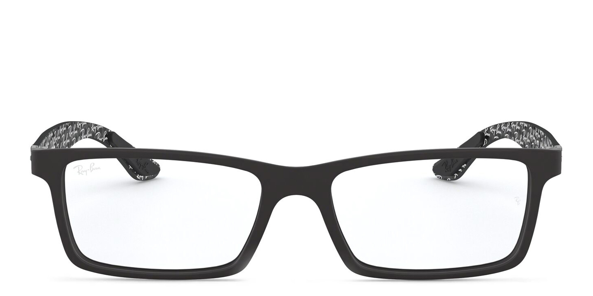 Ray-Ban Optics Unisex Rectangle Eyeglasses in Black – Product Photo 1