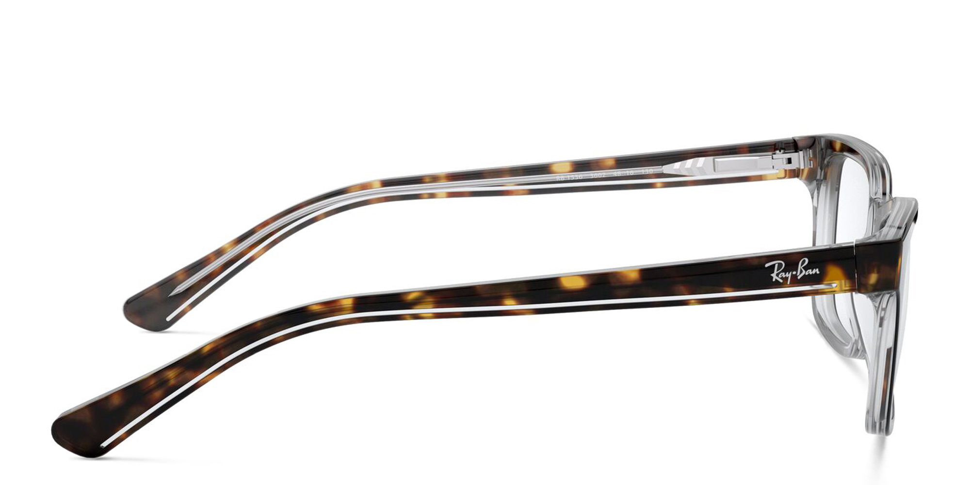 Ray-Ban Junior Kids Square Acetate Eyeglasses in Dark Havana – Product Photo 3