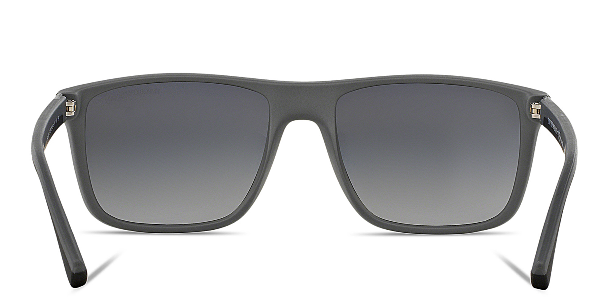 Emporio Armani Square Sunglasses in Rubber Black & Grey – Product Photo 4