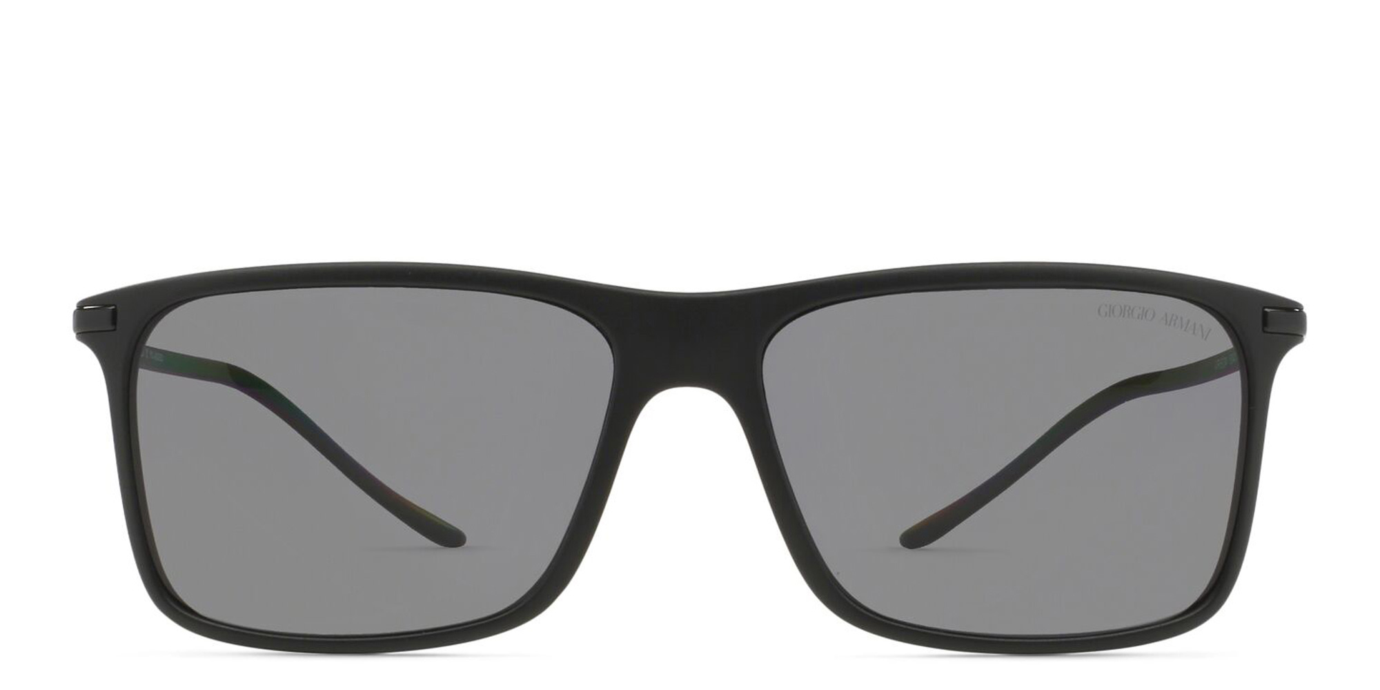 GIORGIO ARMANI Rectangle Sunglasses in Matte Black – Product Photo 1