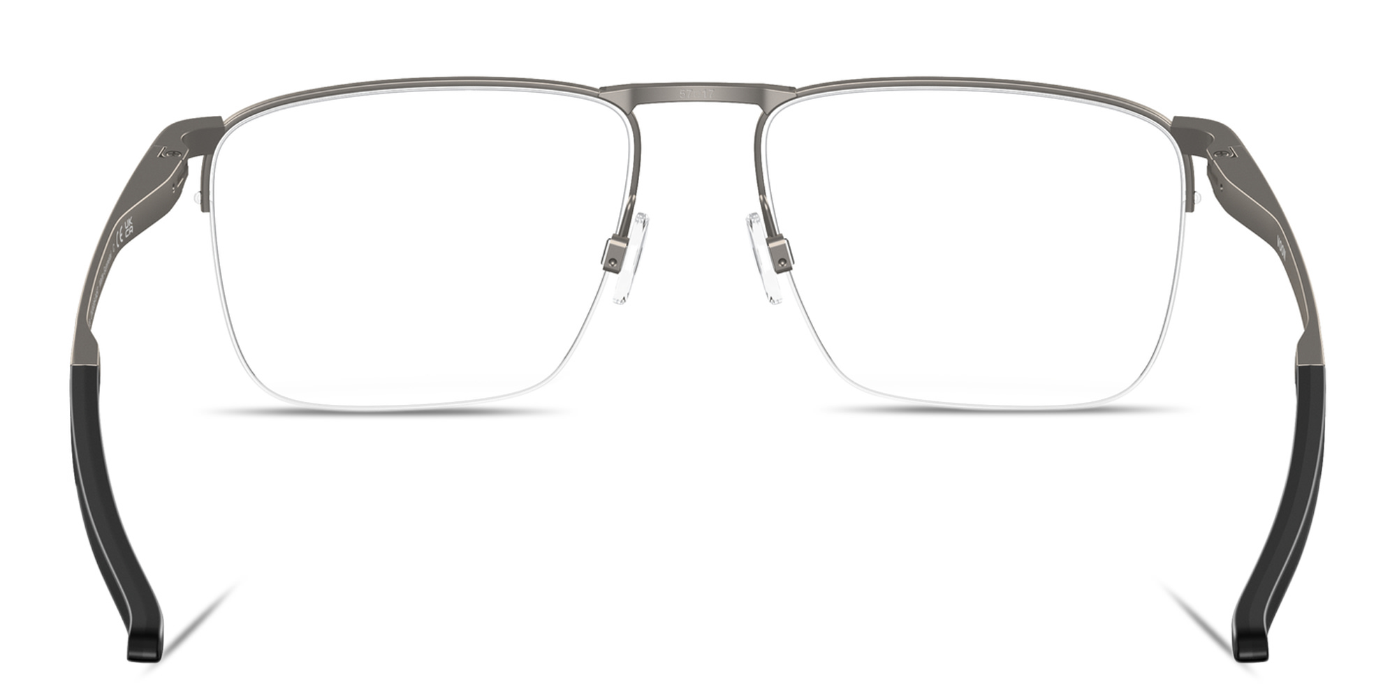Oakley Voon Half-Rim Square Eyeglasses in Gunmetal – Product Photo 4