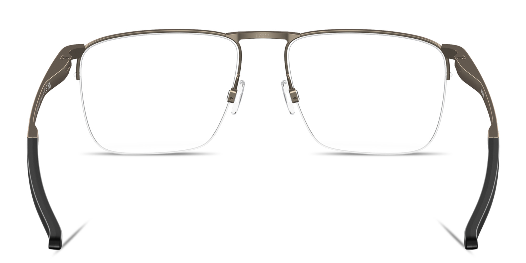 تسوق نظارات طبية فون بإطار نصفي مربّع اوكلي بلون فضي أونلاين.