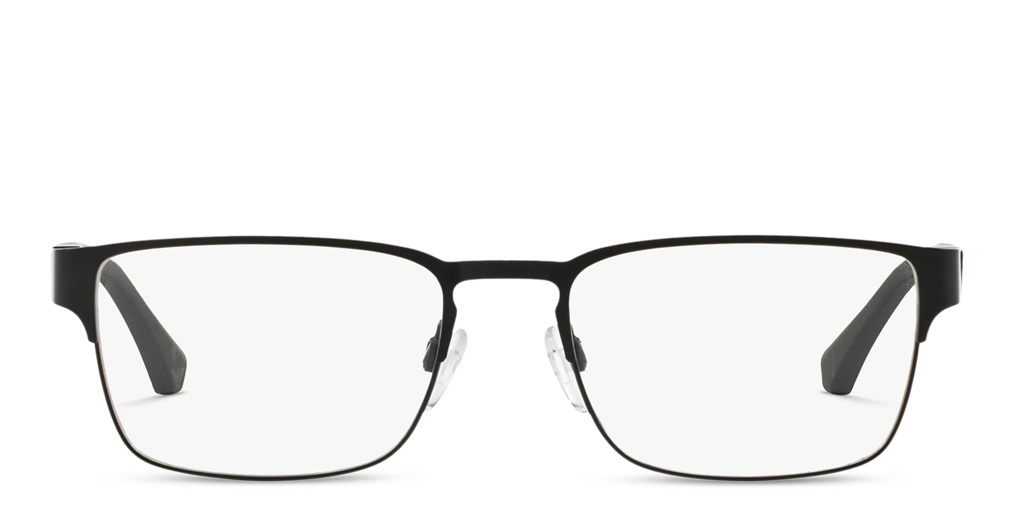 Emporio Armani Wide Rectangle Eyeglasses in Black – Product Photo 1