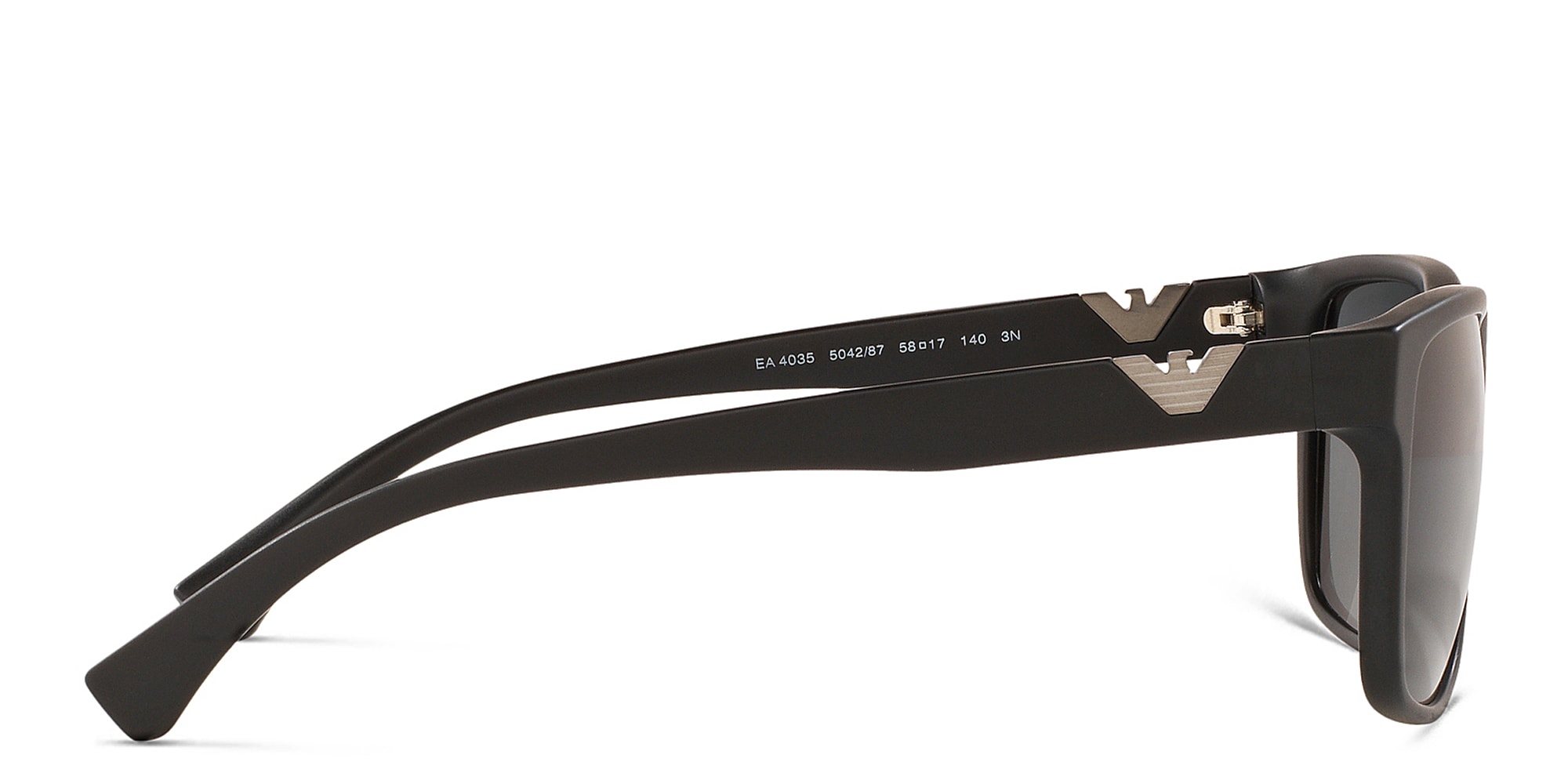 Shop Emporio Armani Square Sunglasses in Matte Black online.