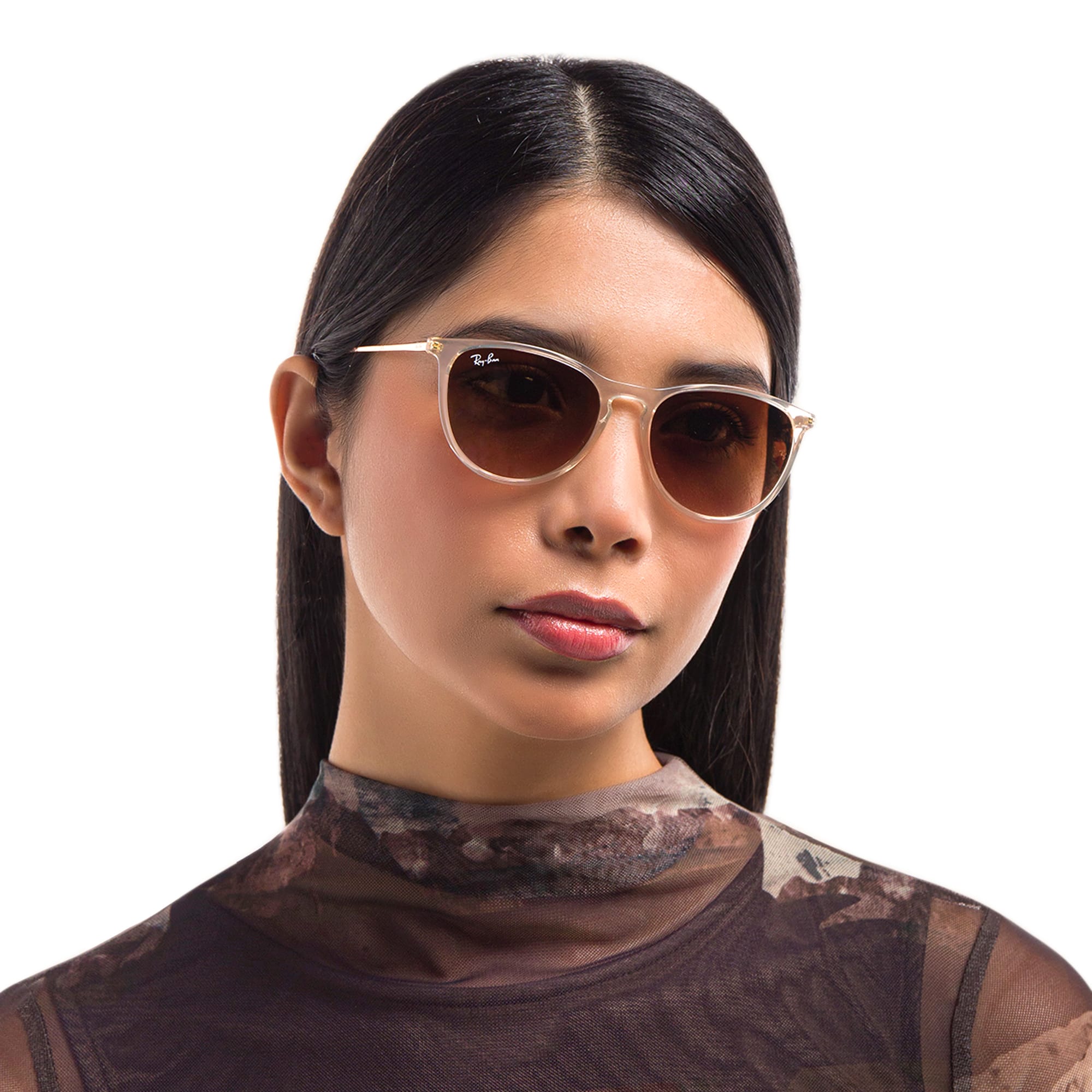 تسوق نظارة شمسية إريكا بإطار بانتوس للصغار راي بان جونيور بلون Transparent light brown أونلاين.