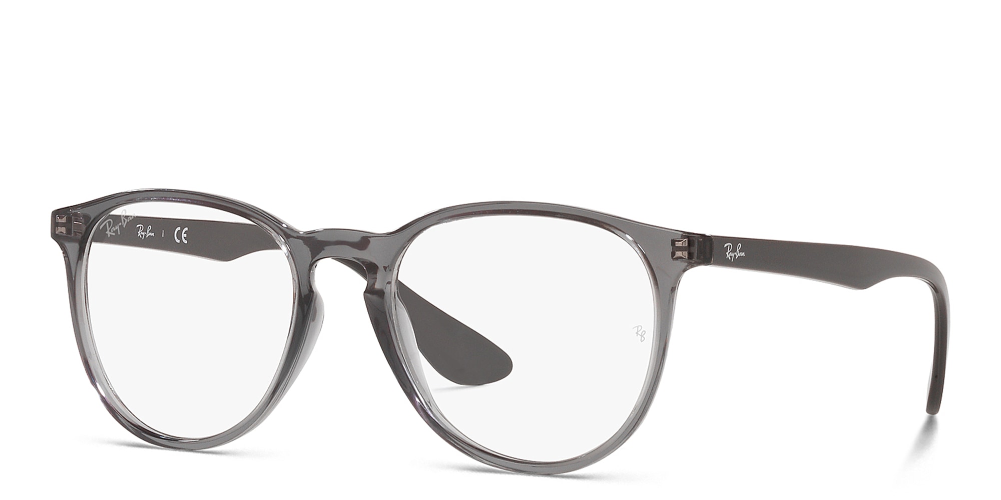تسوق نظارة طبية إريكا بإطار دائري راي بان بلون Transparent Grey أونلاين.