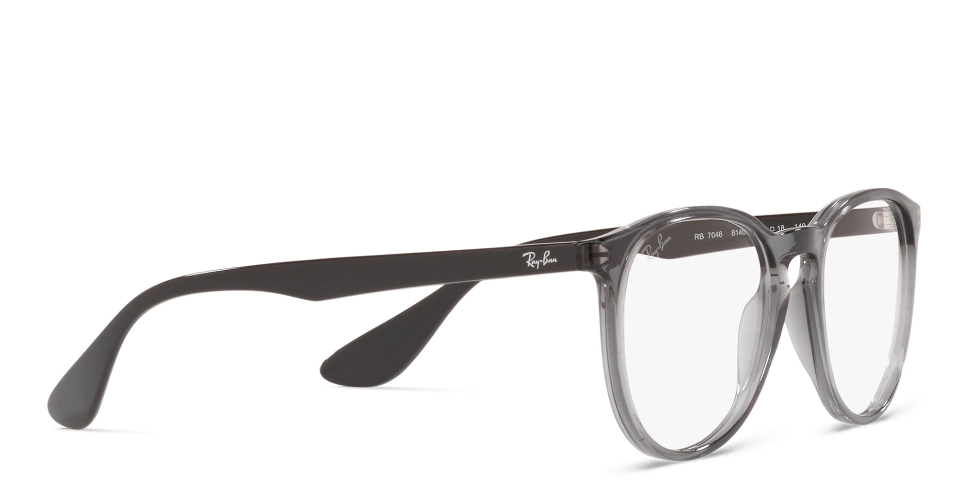 Shop Ray-Ban Erika Round Eyeglasses in Transparent Grey online.