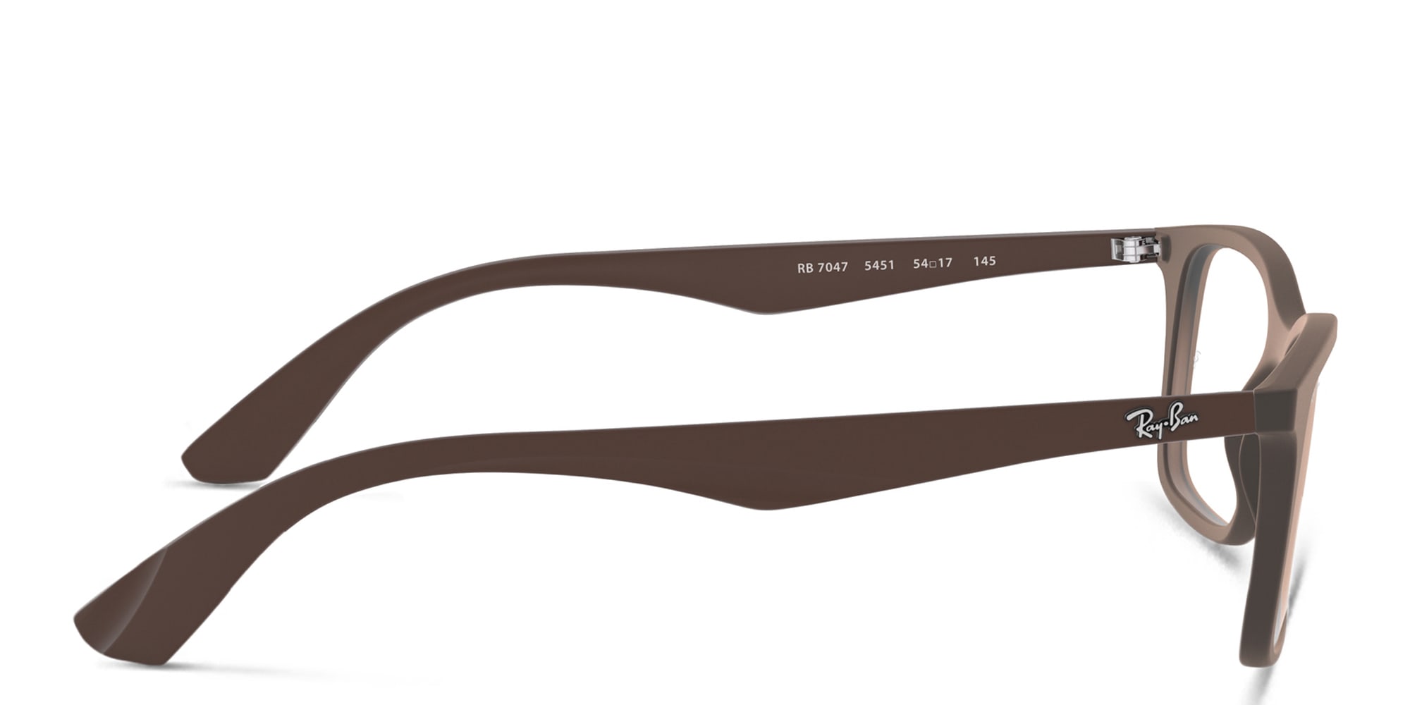 Shop Ray-Ban Unisex Square Eyeglasses in Transparent Brown online.