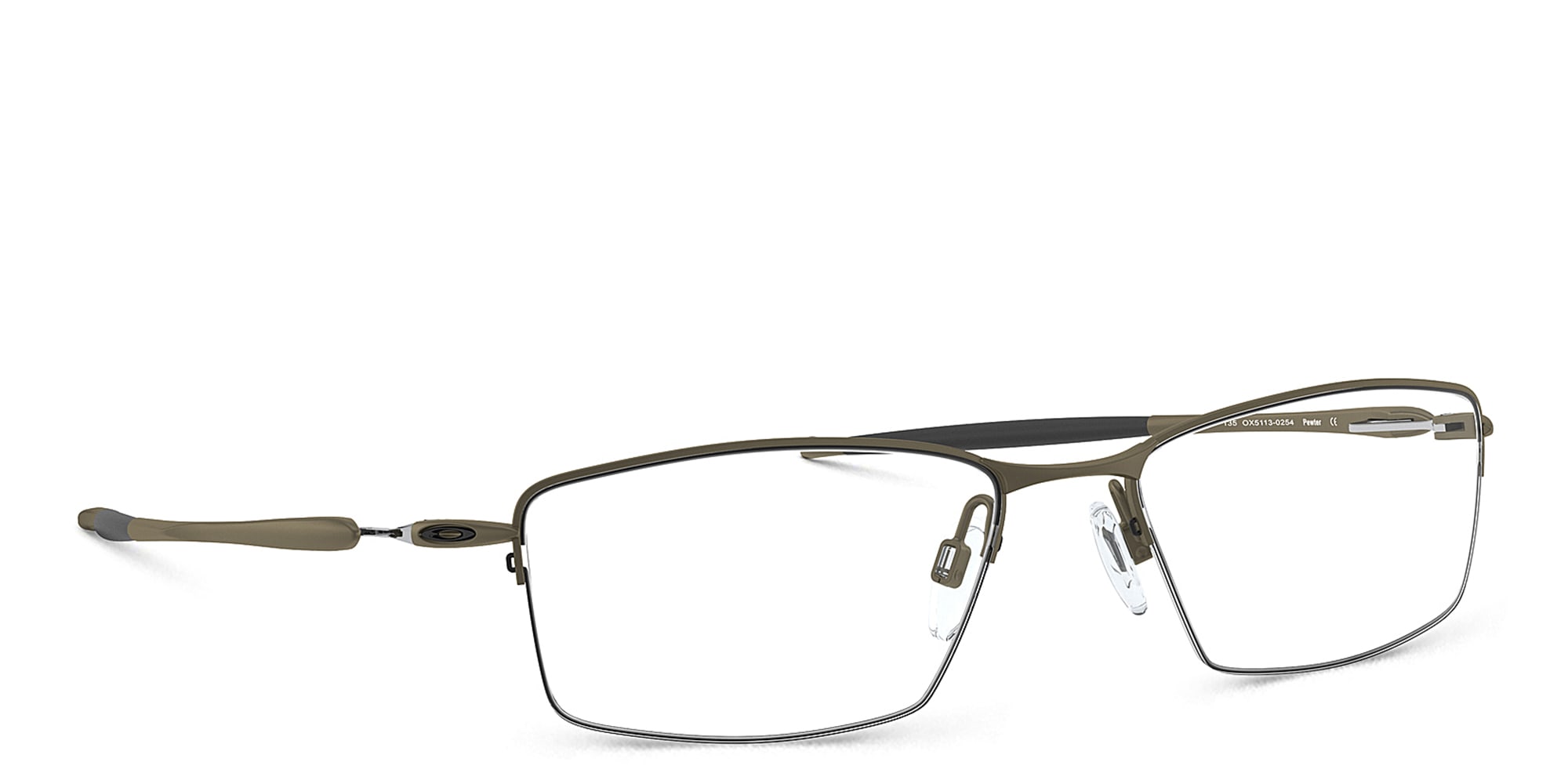 Shop Oakley Lizard™ Half-Rim Rectangle Eyeglasses in Pewter online.
