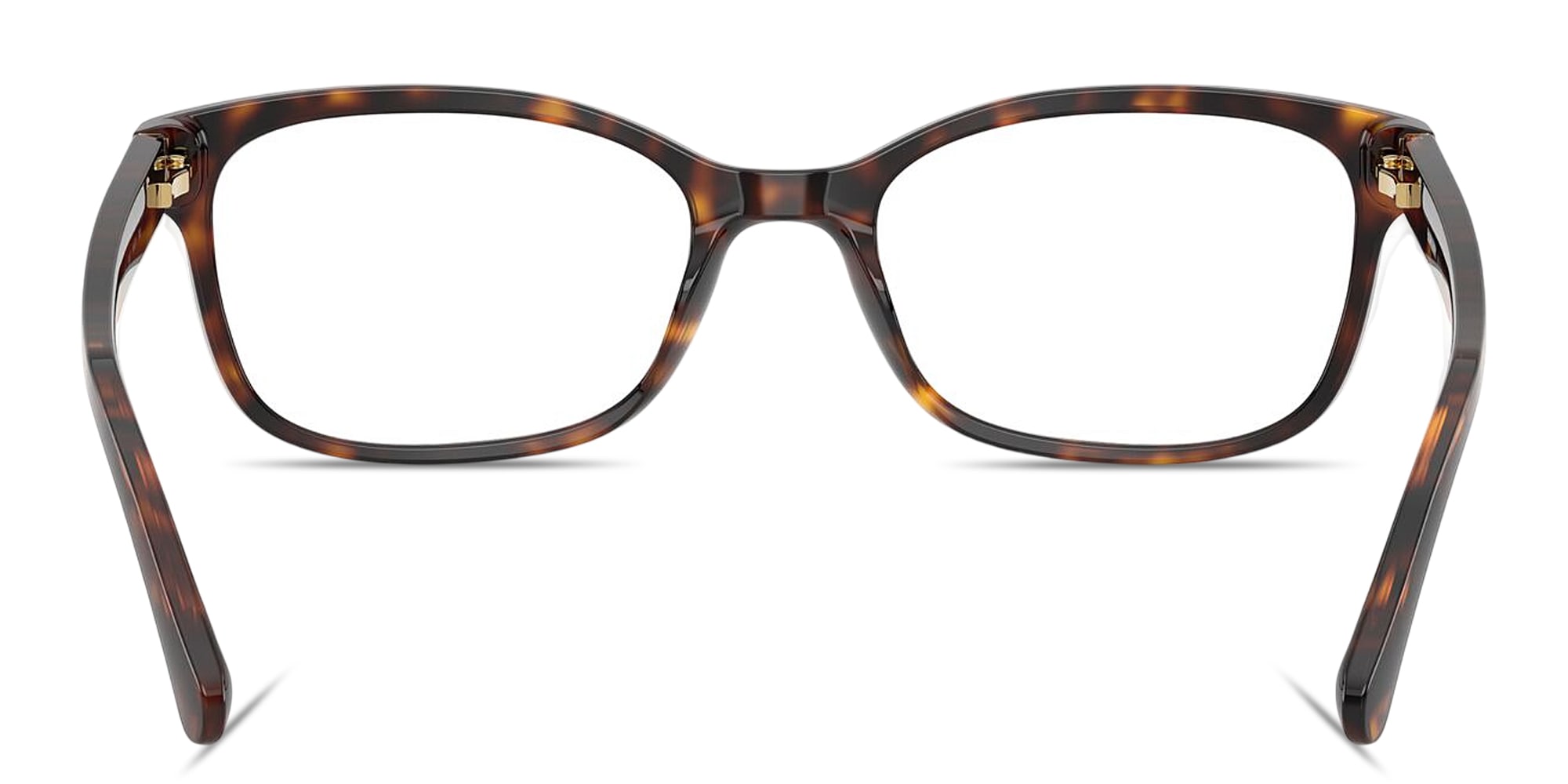 Shop BURBERRY Logo Signature Rectangle Eyeglasses in Dark Havana online.