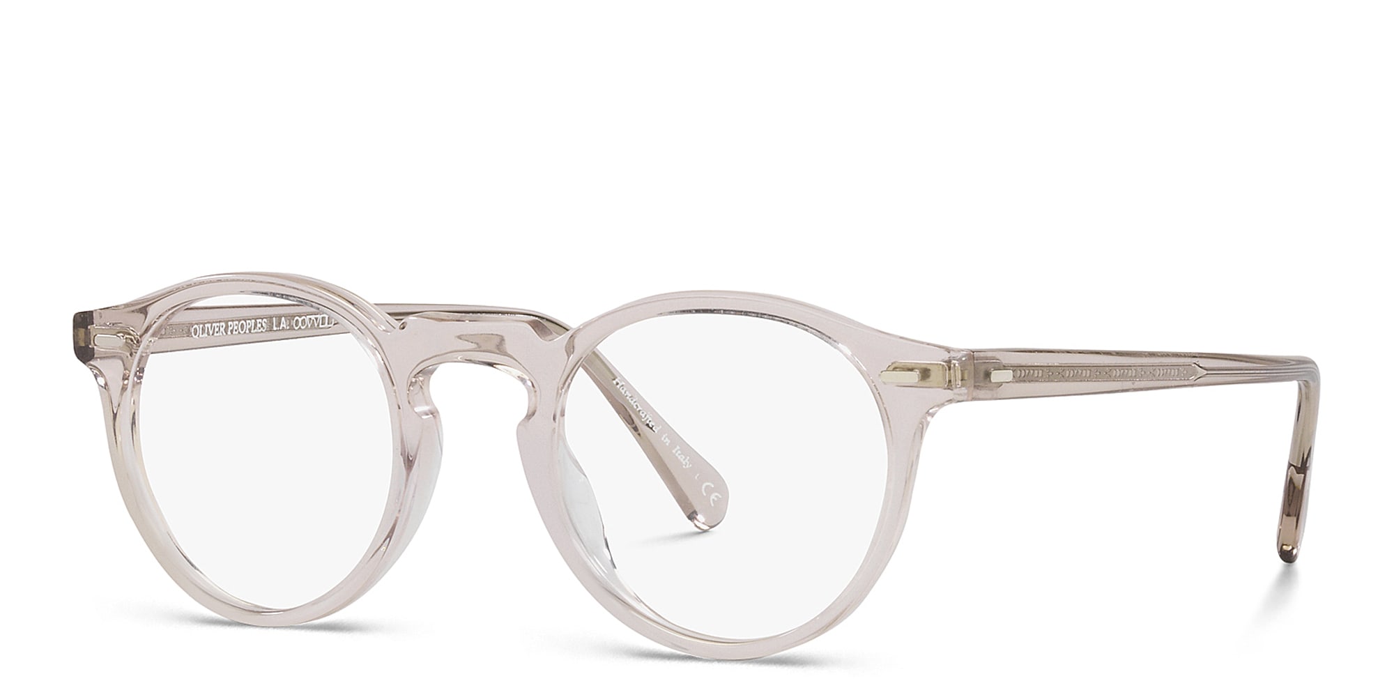 Shop OLIVER PEOPLES Unisex Panthos Eyeglasses in Dune online.
