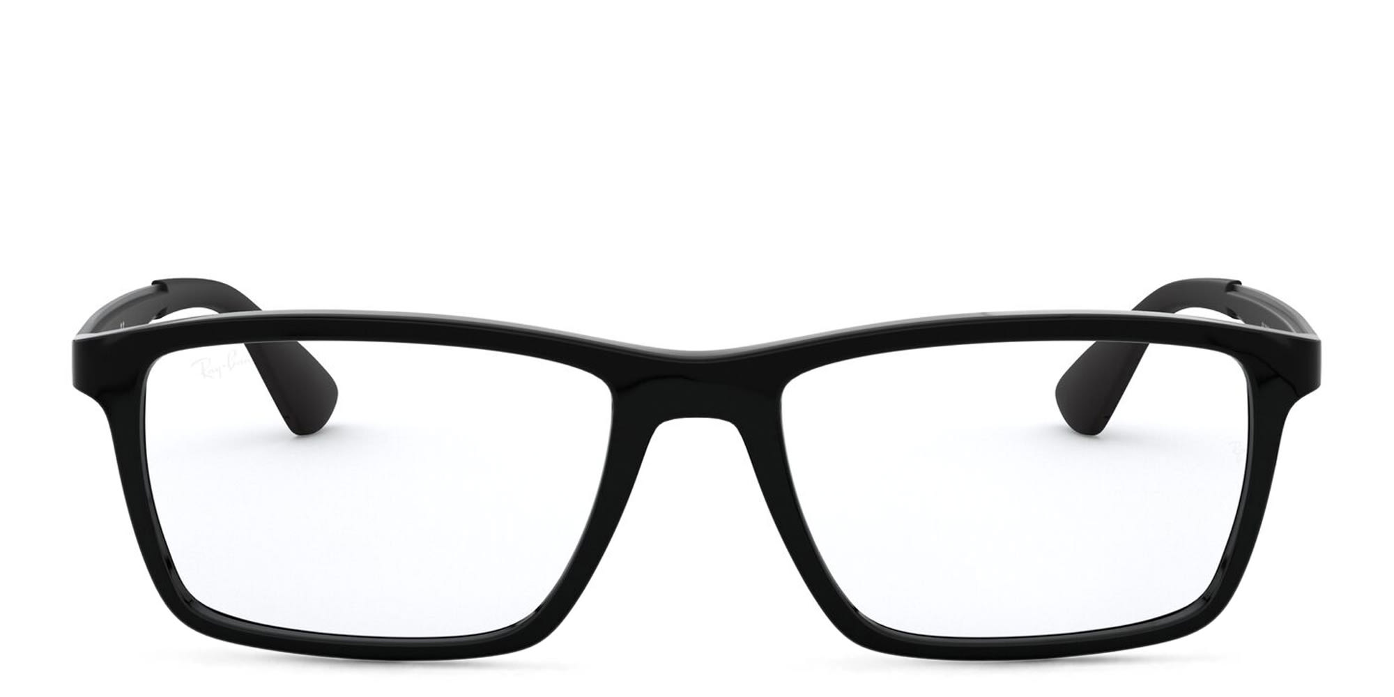 Shop Ray-Ban Unisex Rectangle Eyeglasses in Black online.