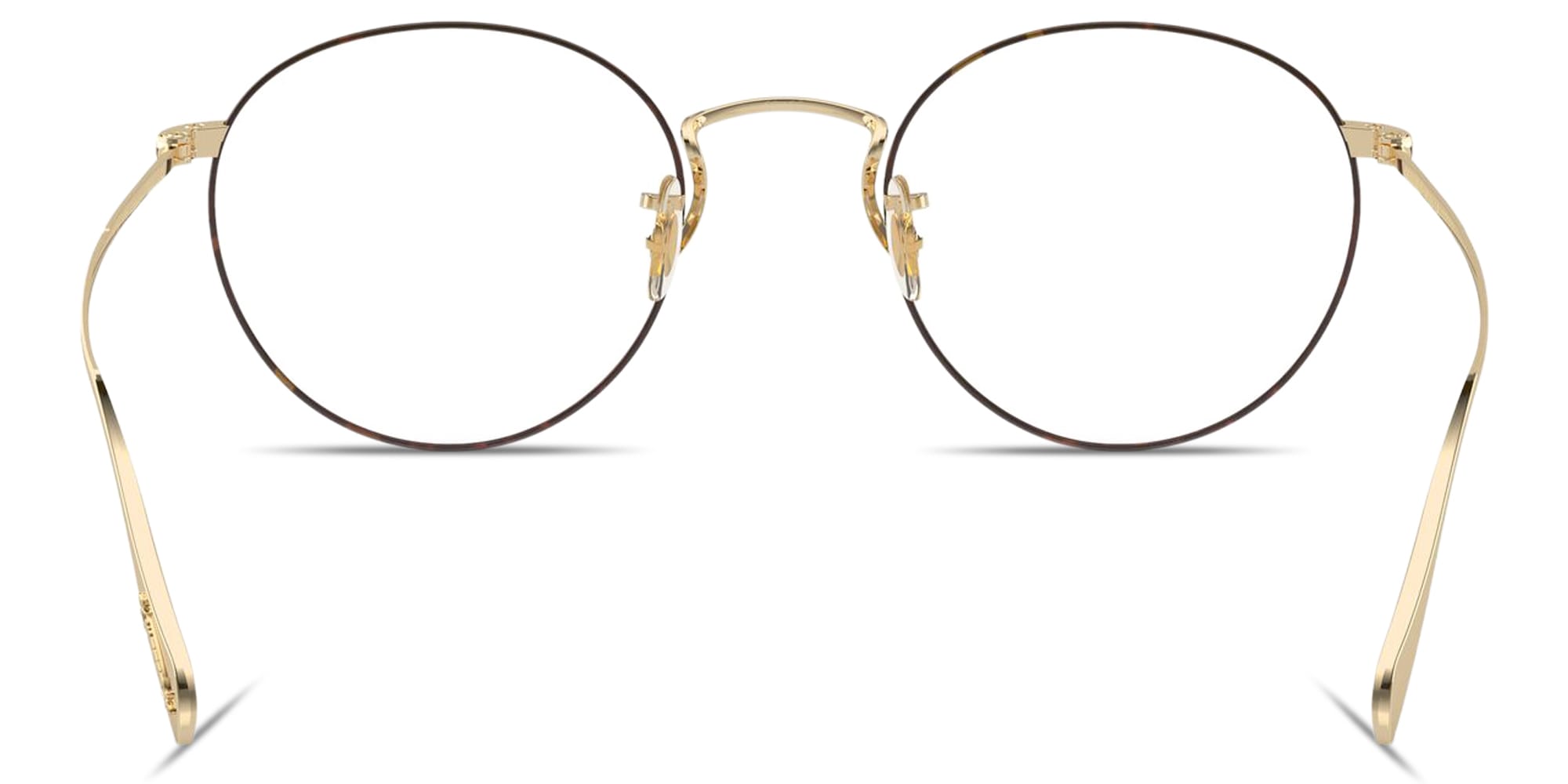 Shop OLIVER PEOPLES Panthos Eyeglasses in Soft Gold online.