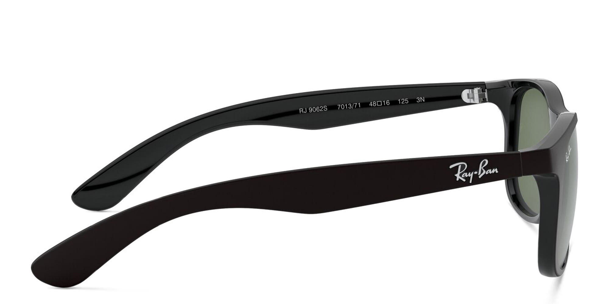 Shop Ray-Ban Junior Kids Square Sunglasses in Black online.