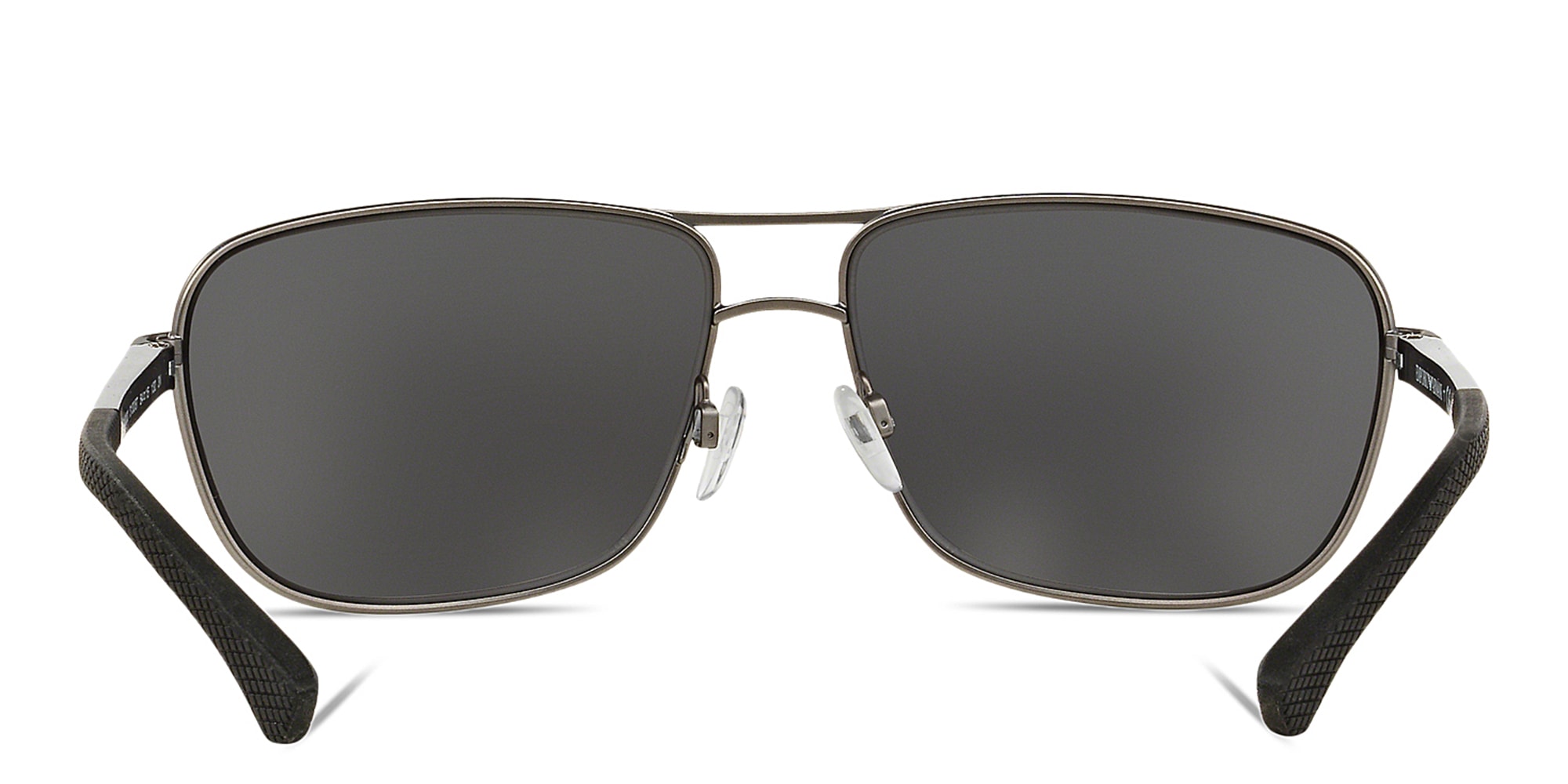 Shop Emporio Armani Rectangle Sunglasses in Gunmetal online.