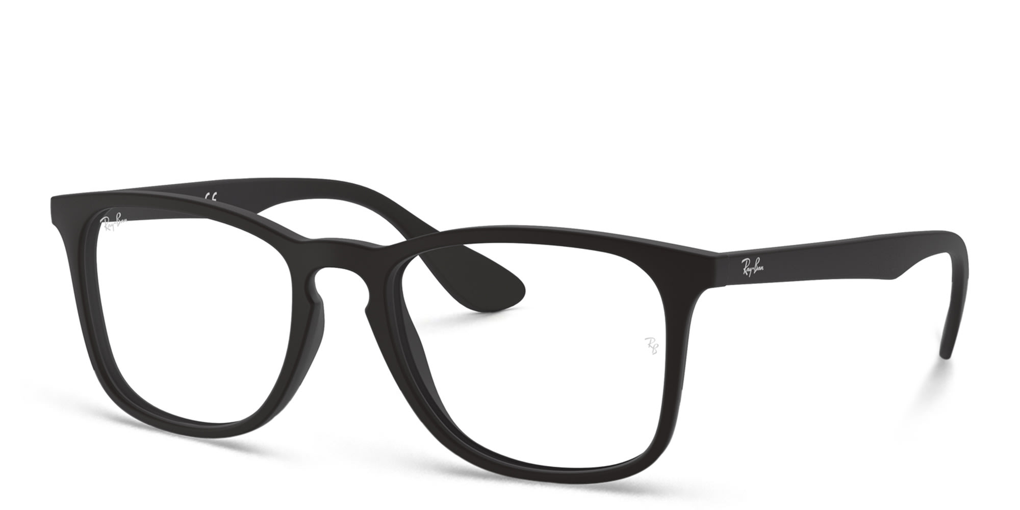 Shop Ray-Ban Unisex Square Eyeglasses in Black online.