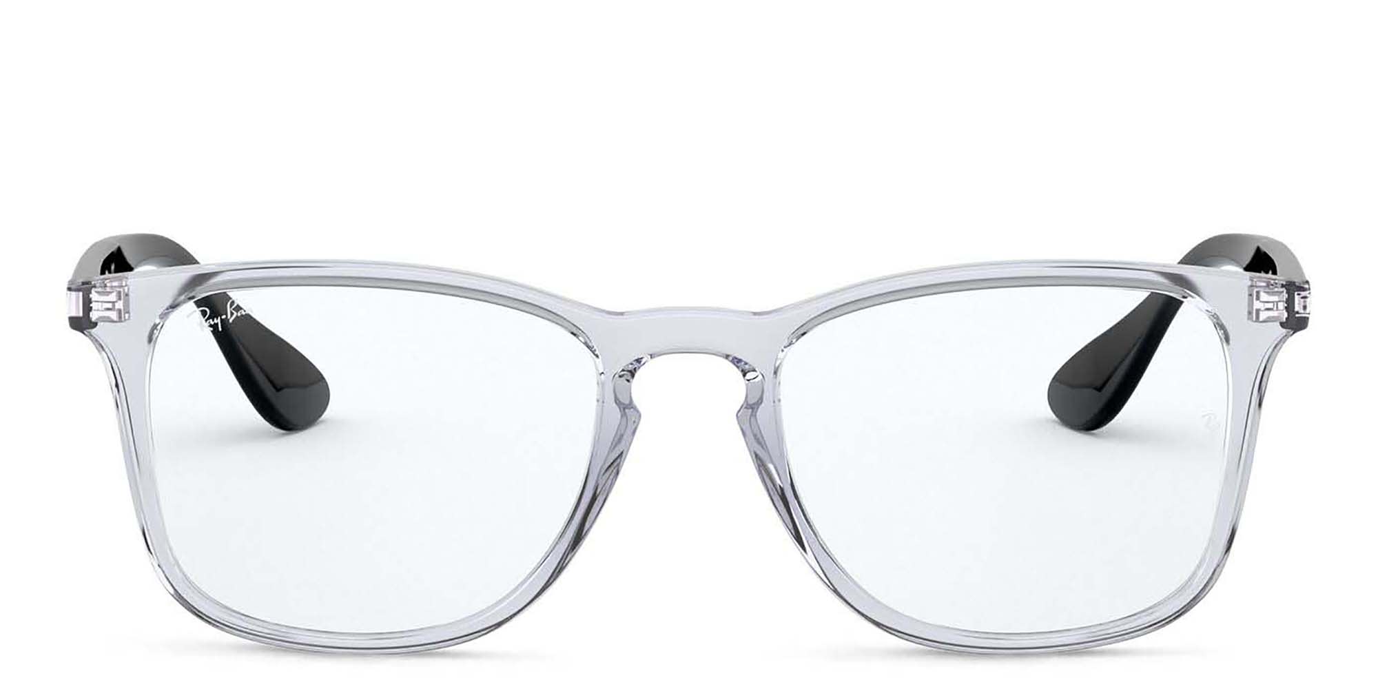 Shop Ray-Ban Unisex Square Eyeglasses in Transparent online.