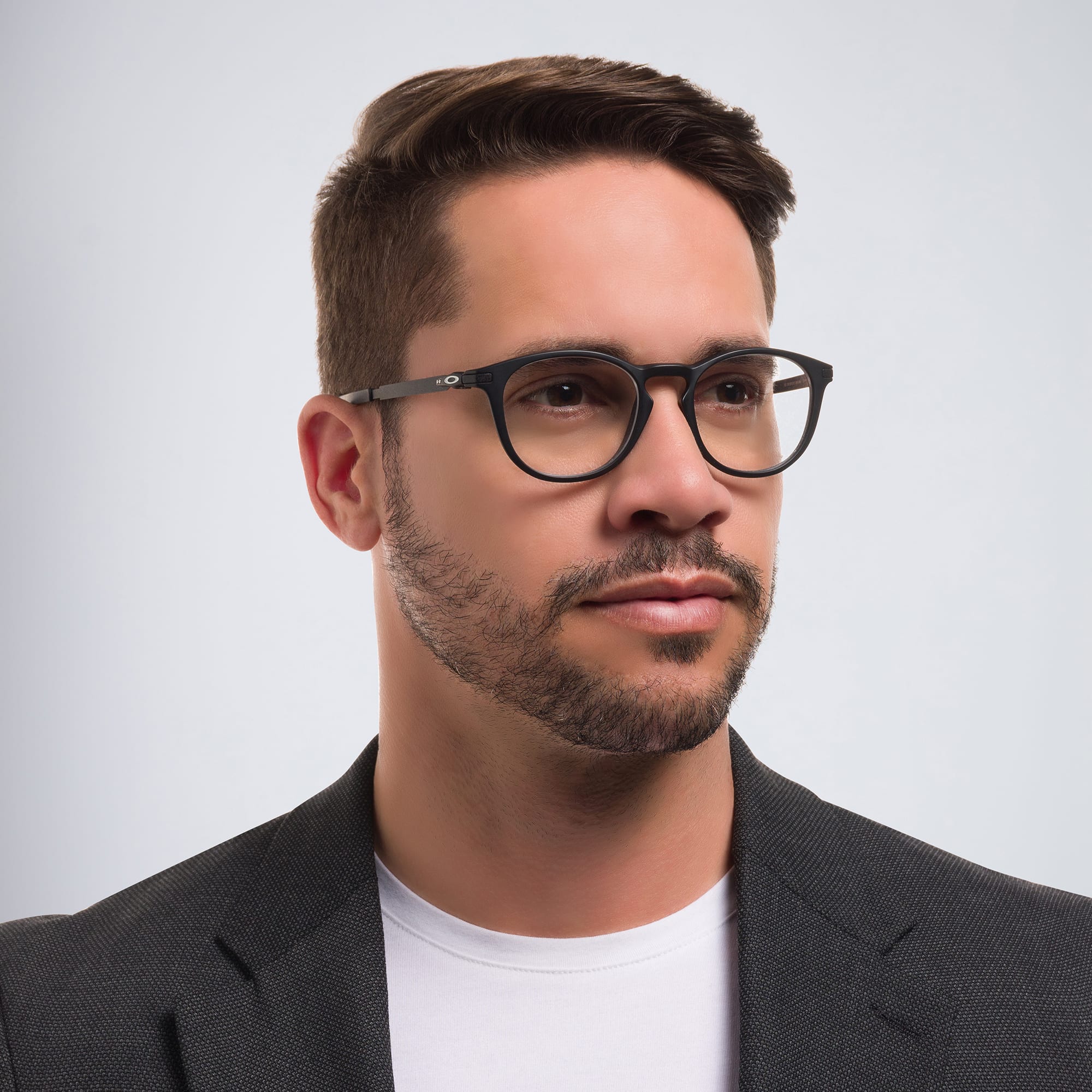 Shop Oakley Pitchman™ R Round Eyeglasses in Satin Black online.