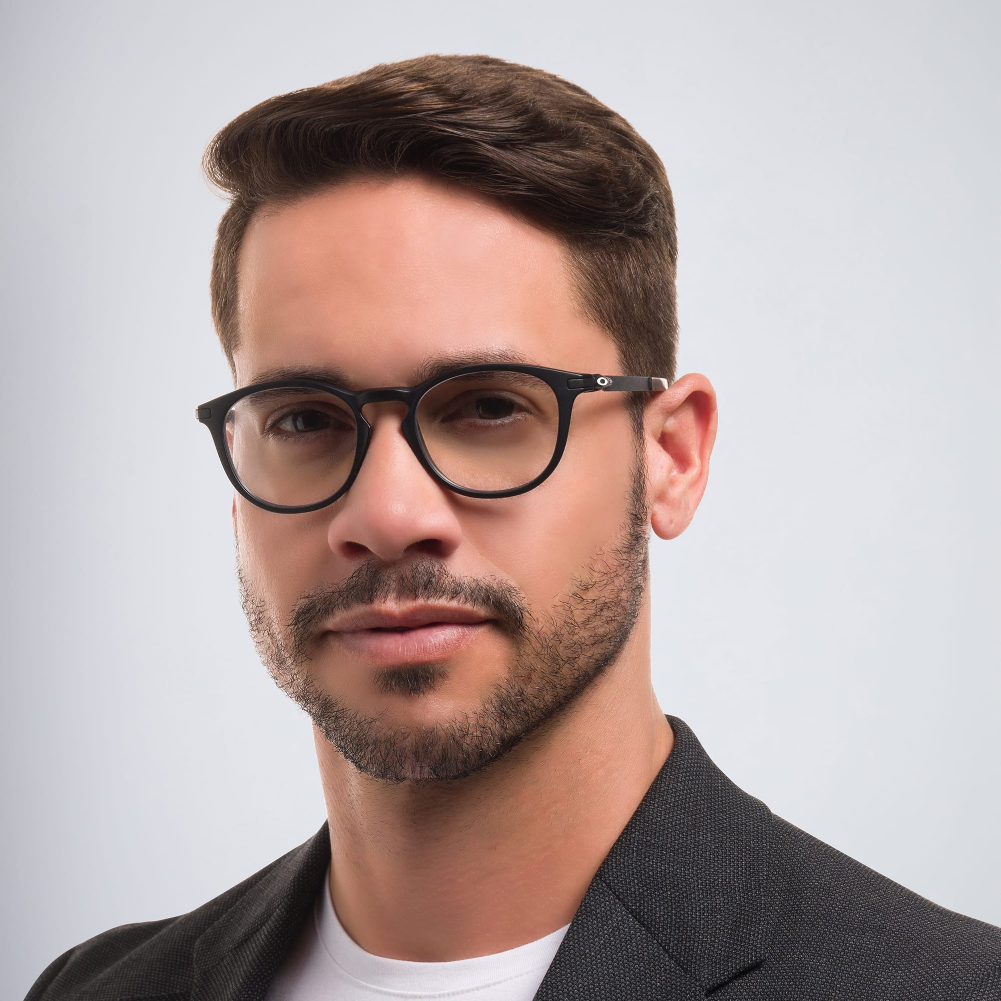 Shop Oakley Pitchman™ R Round Eyeglasses in Satin Black online.