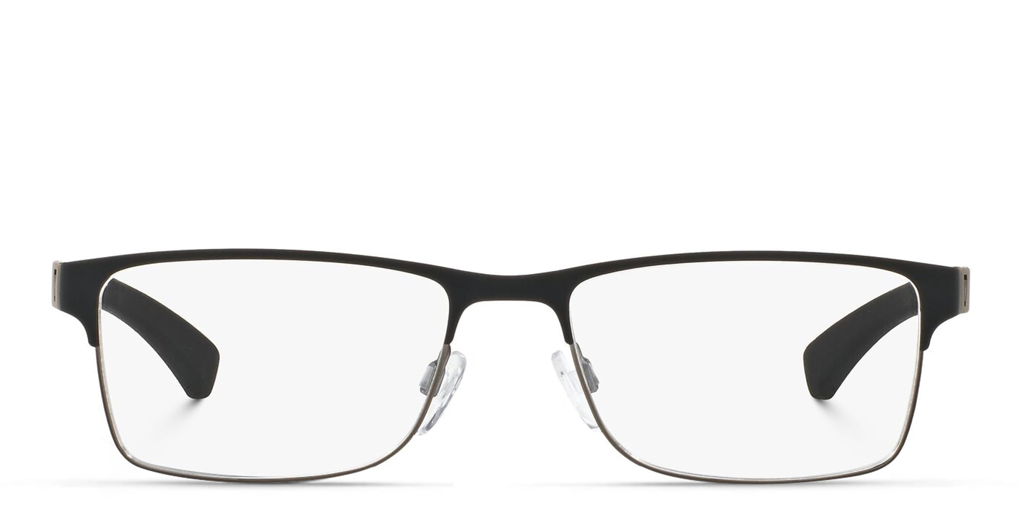 Shop Emporio Armani Rectangle Eyeglasses in Black online.