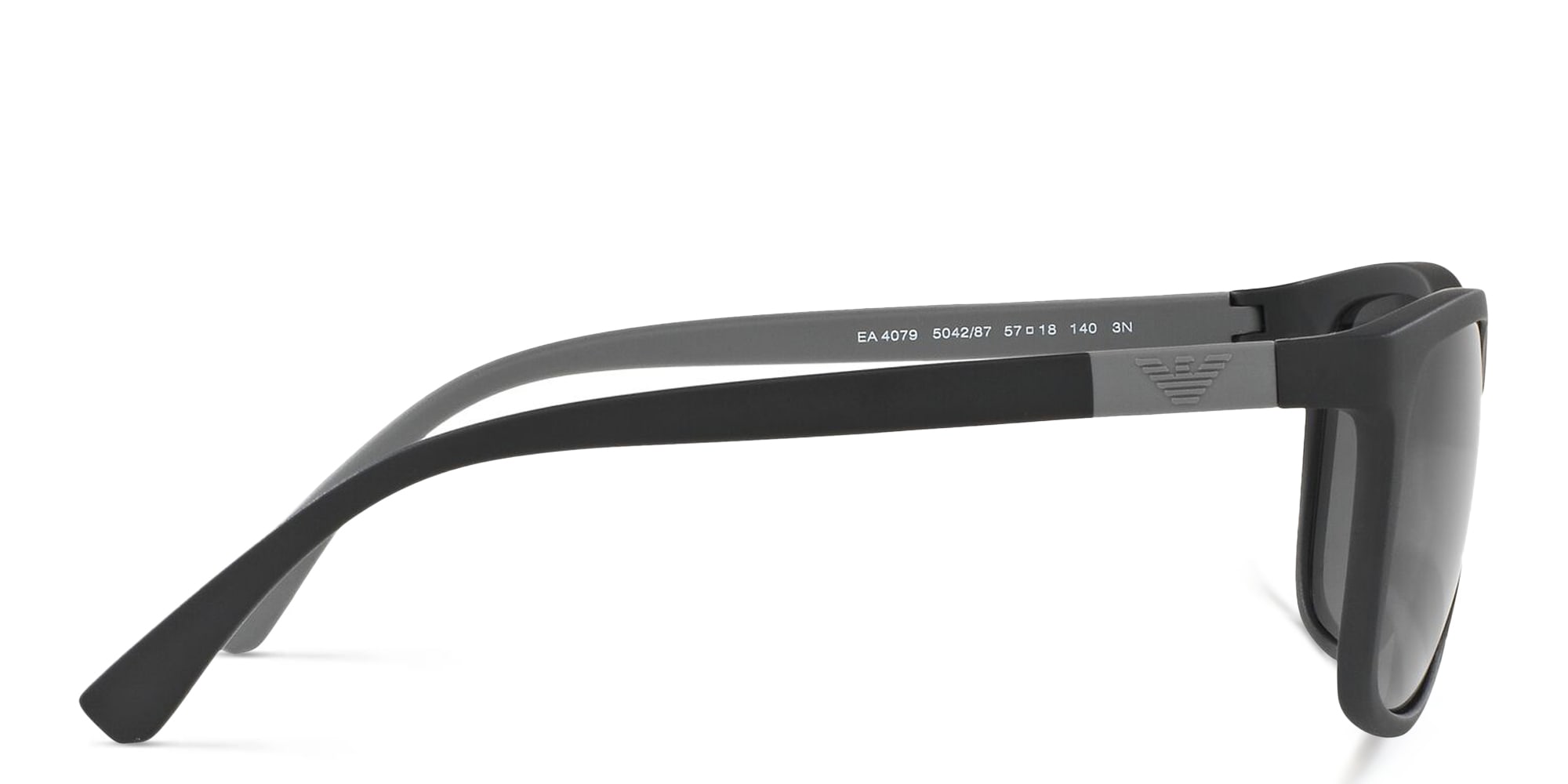 Shop Emporio Armani Square Sunglasses in Matte Black online.