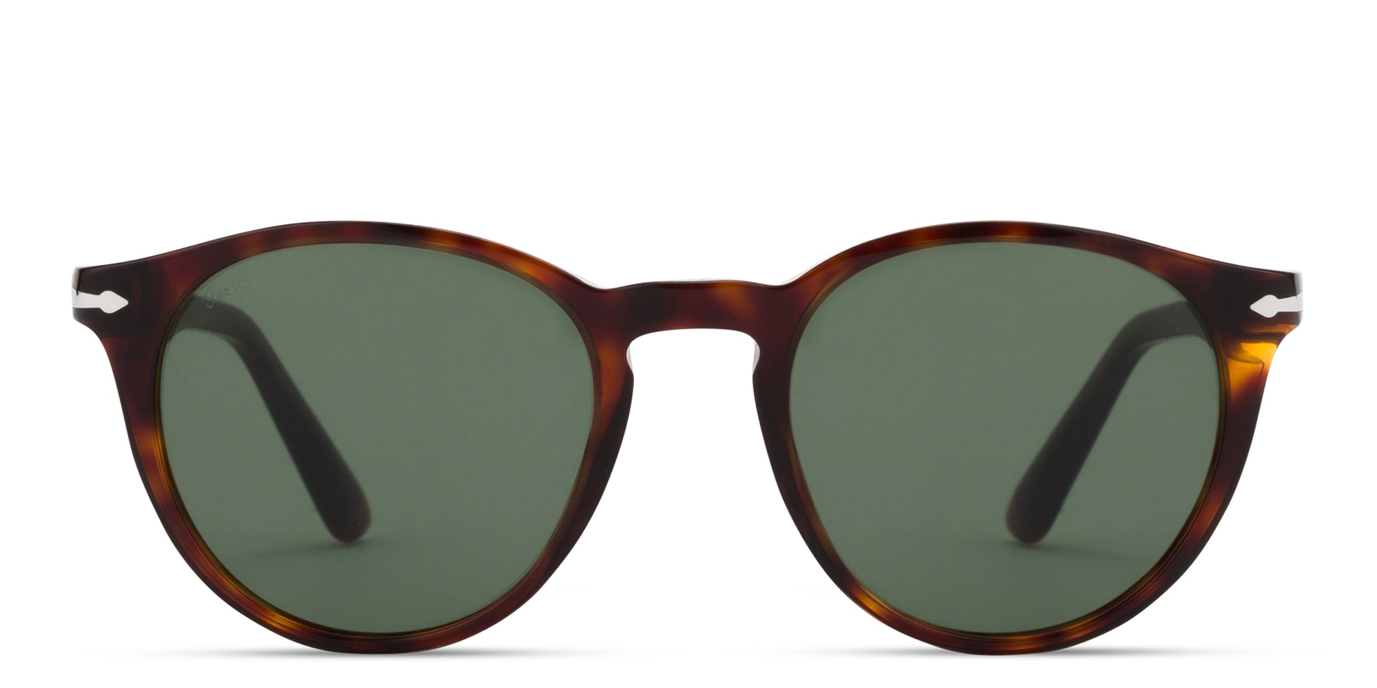 Shop PERSOL Round Sunglasses in Havana online.