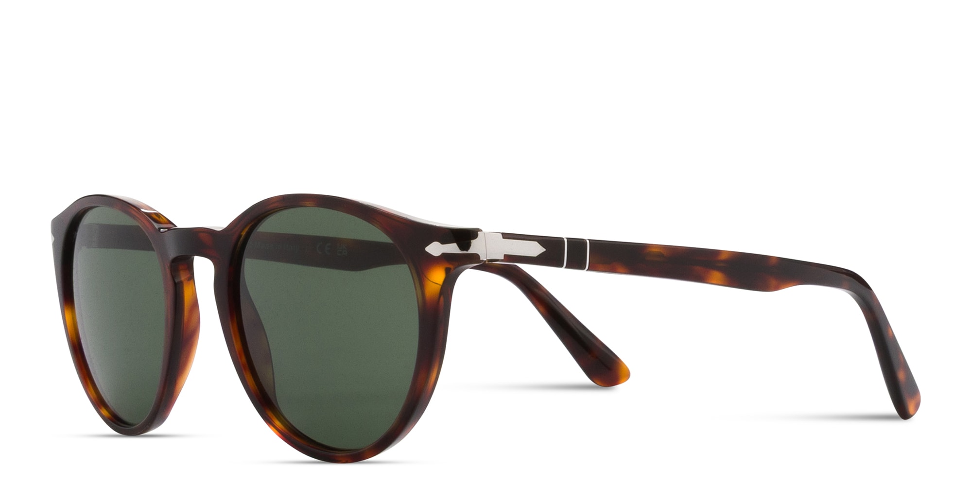 Shop PERSOL Round Sunglasses in Havana online.
