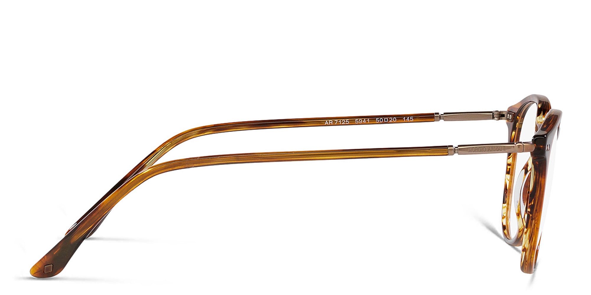 تسوق نظارات طبية دائرية جورجو أرماني بلون Striped Brown أونلاين.