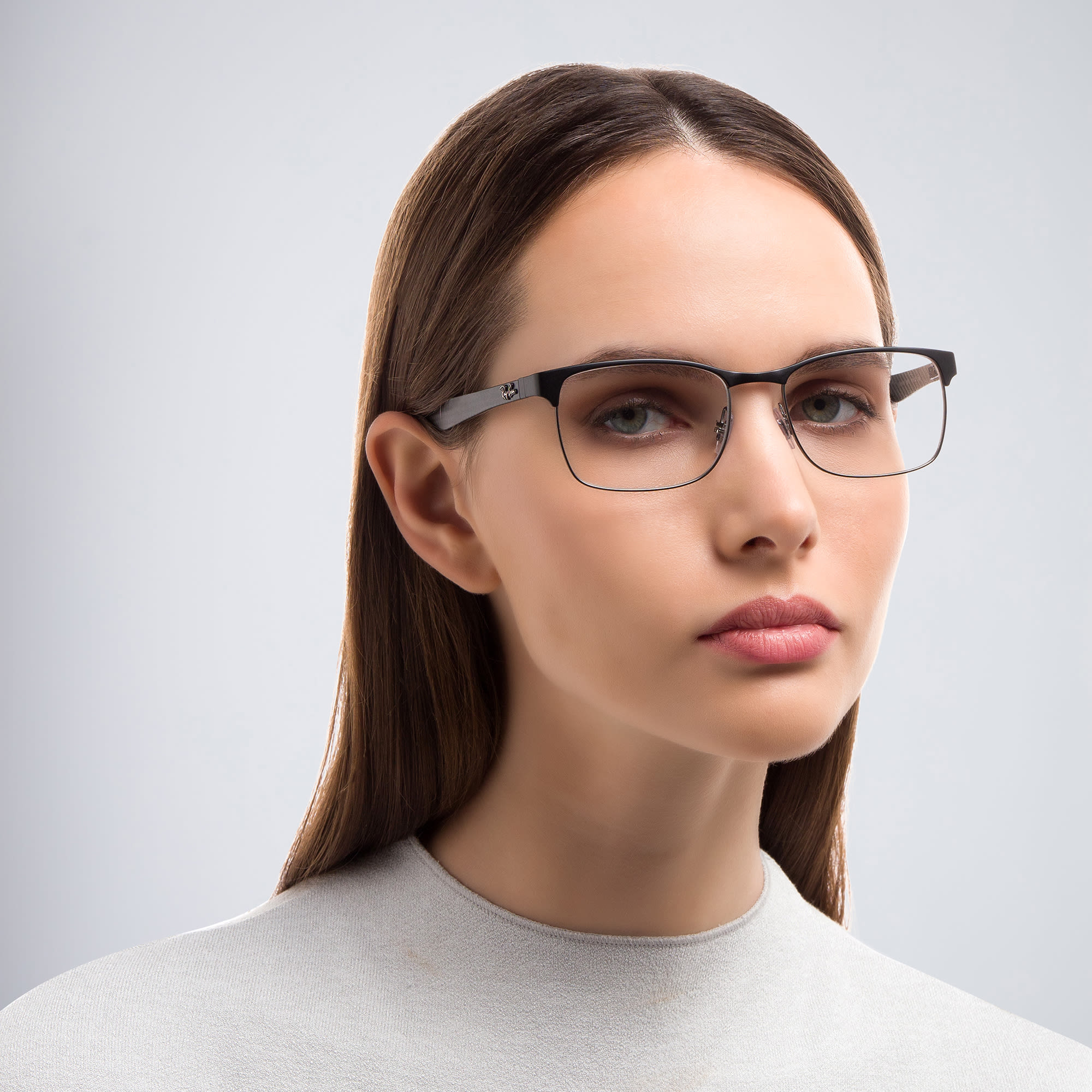Shop Ray-Ban Optics Unisex Square Eyeglasses in Black online.