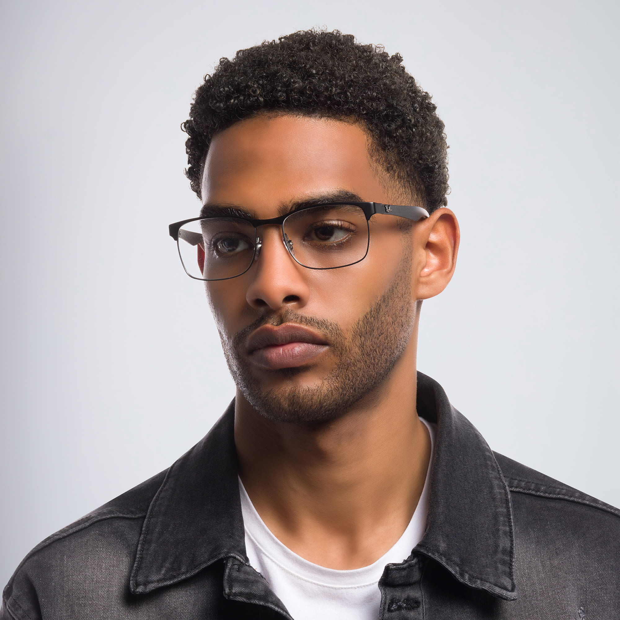 Shop Ray-Ban Optics Unisex Square Eyeglasses in Black online.