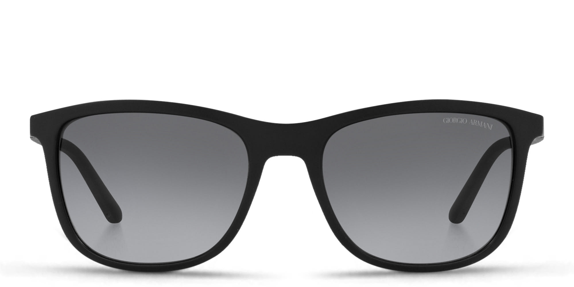 Shop GIORGIO ARMANI Square Sunglasses in Matte Black online.