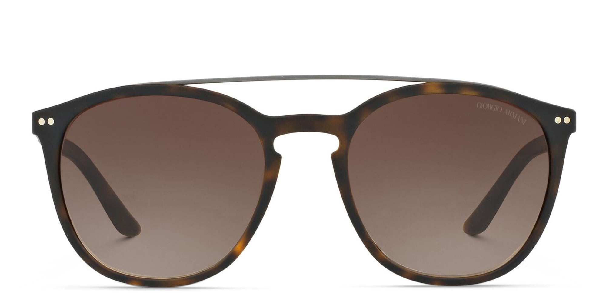 Shop GIORGIO ARMANI Panthos Sunglasses in Matte Dark Havana online.