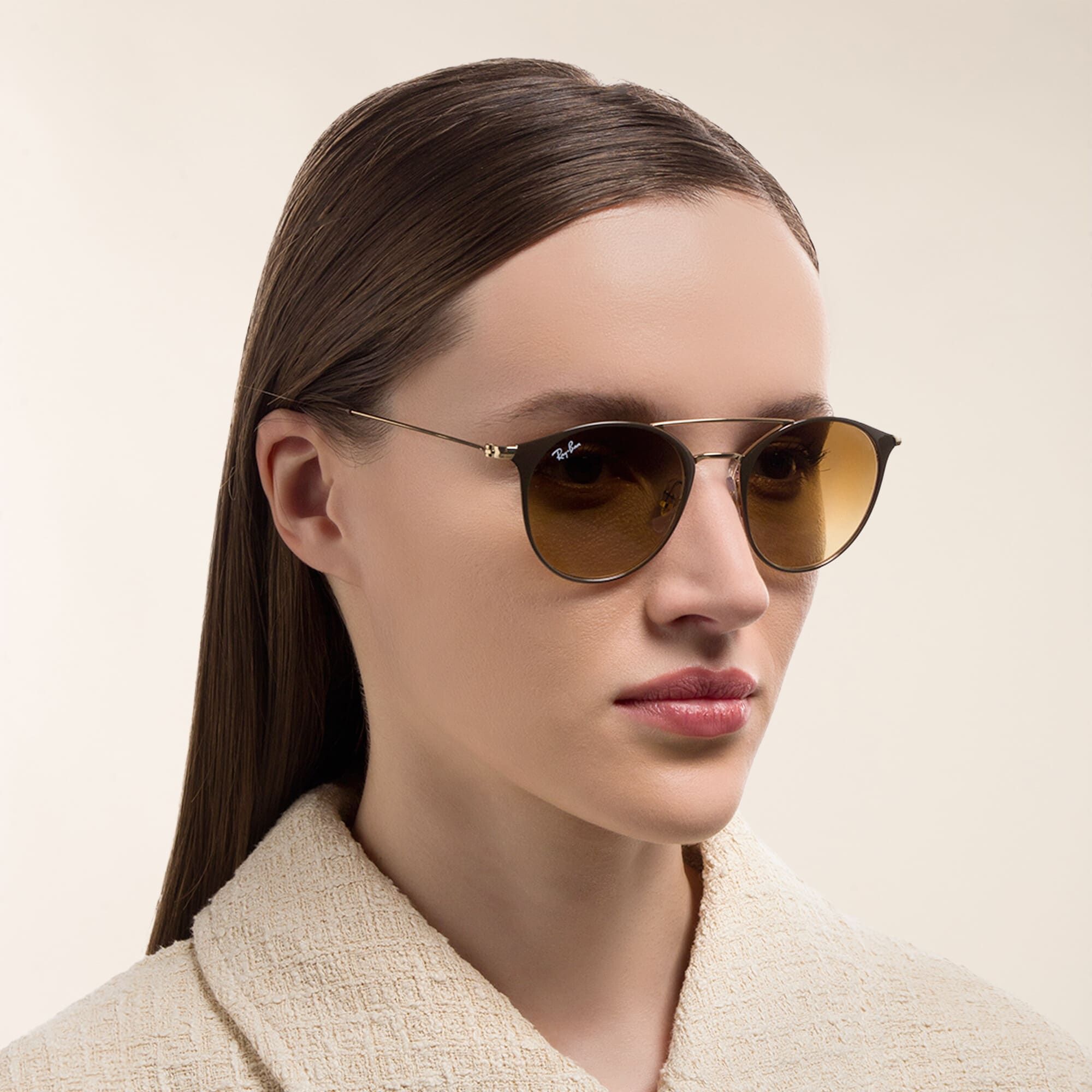 Shop Ray-Ban Unisex Panthos Sunglasses in Brown online.