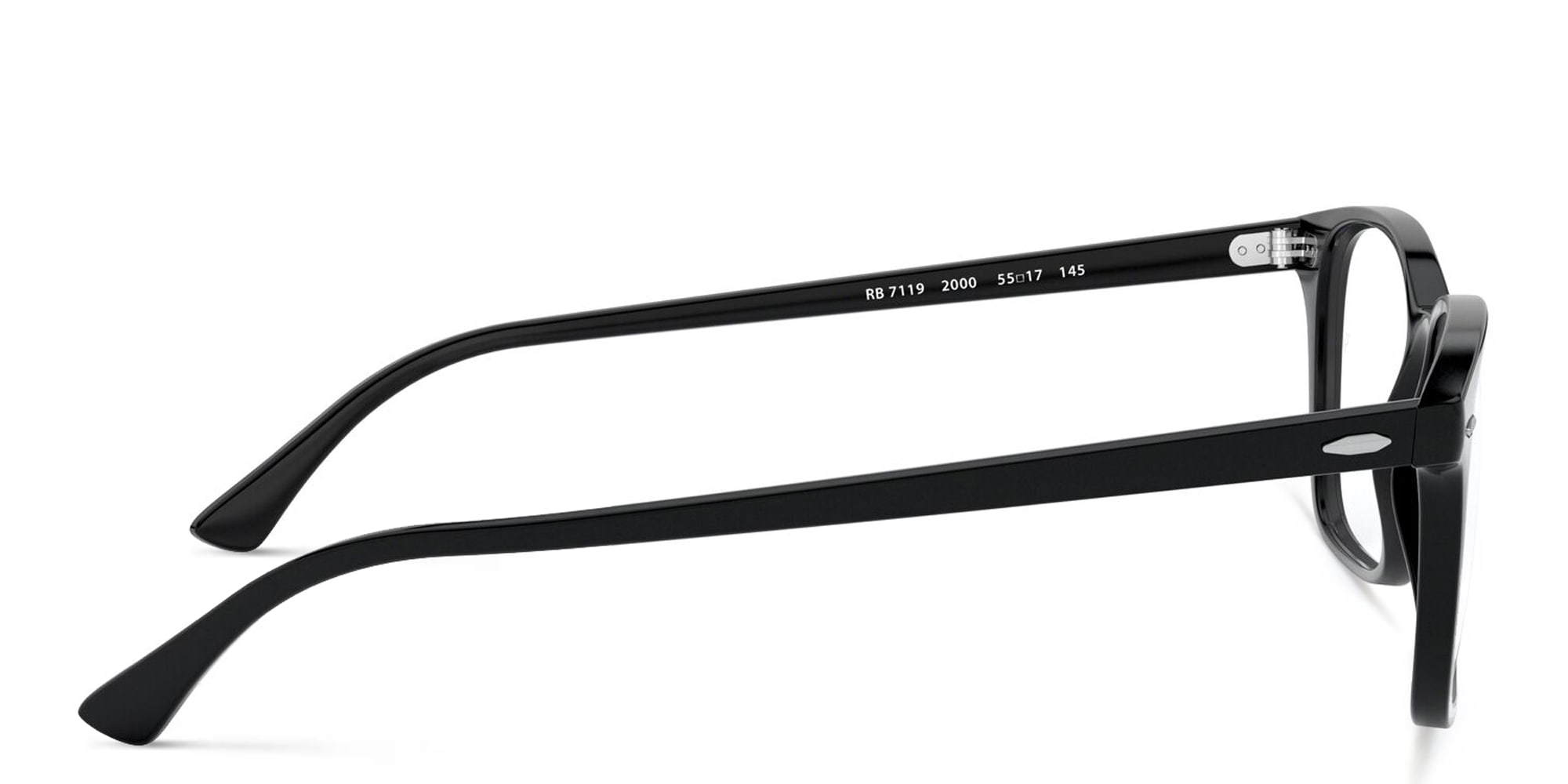 Shop Ray-Ban Unisex Square Eyeglasses in Black online.