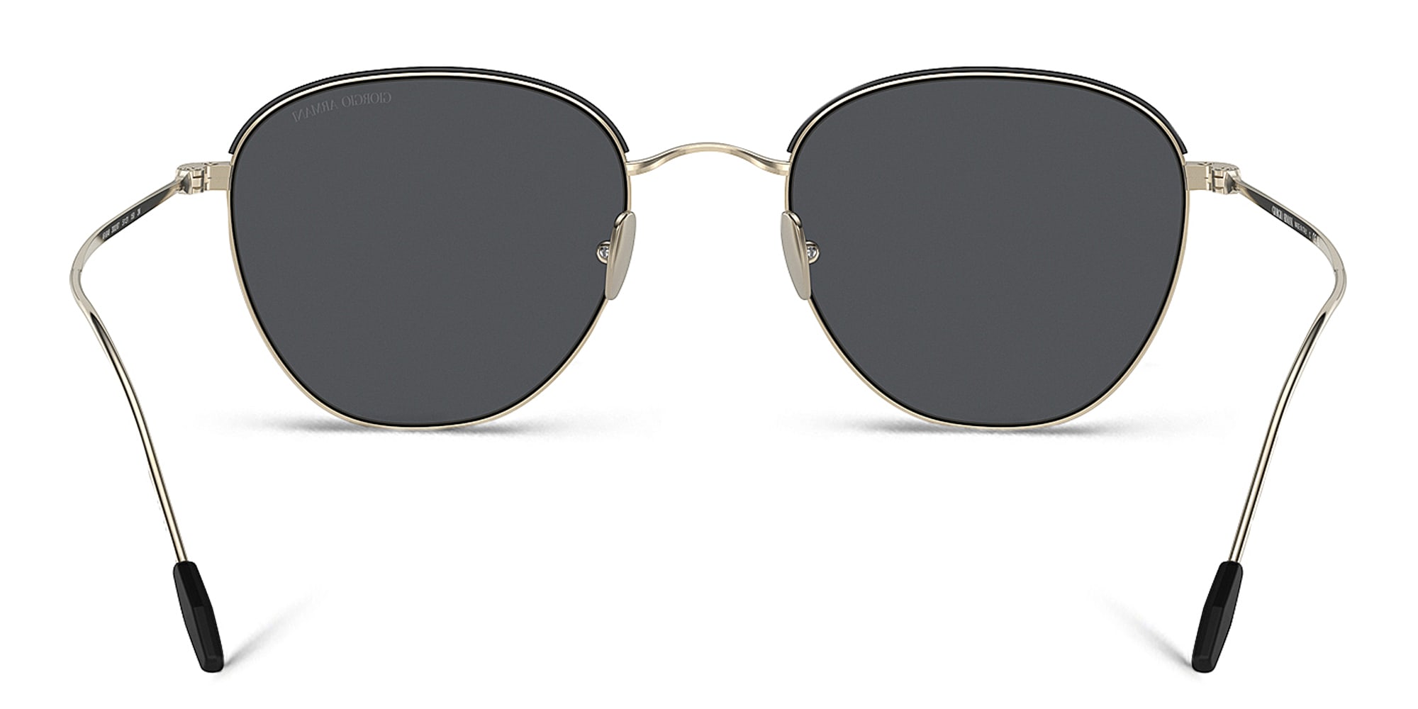 Shop GIORGIO ARMANI Square Sunglasses in Gold online.