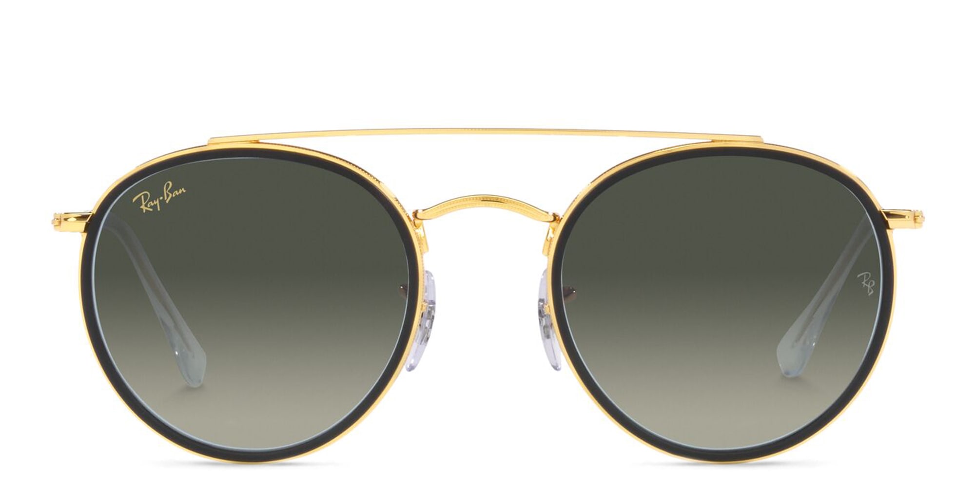 Shop Ray-Ban Unisex Round Sunglasses in Gold online.