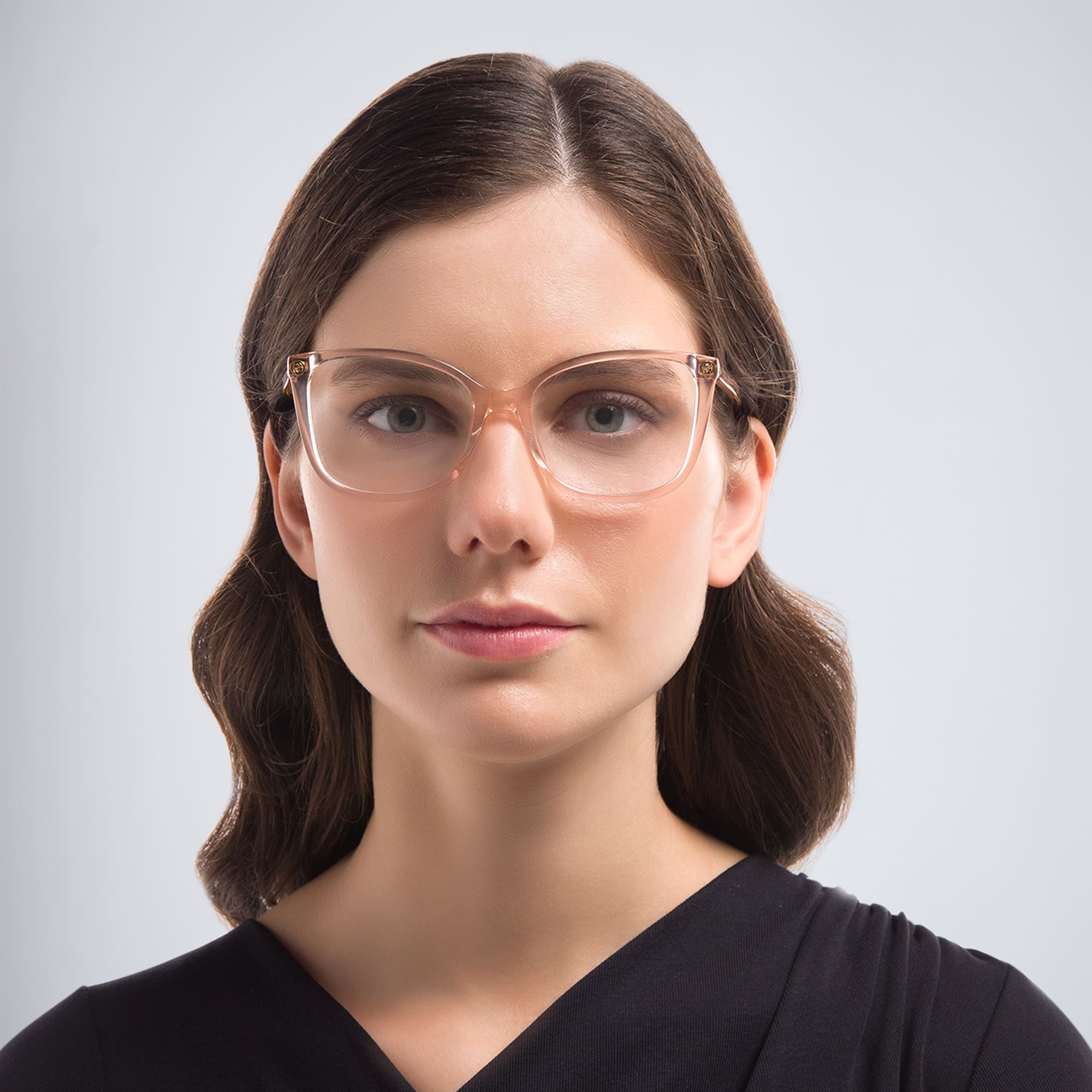 Shop GUCCI Cat-Eye Eyeglasses in Nude online.