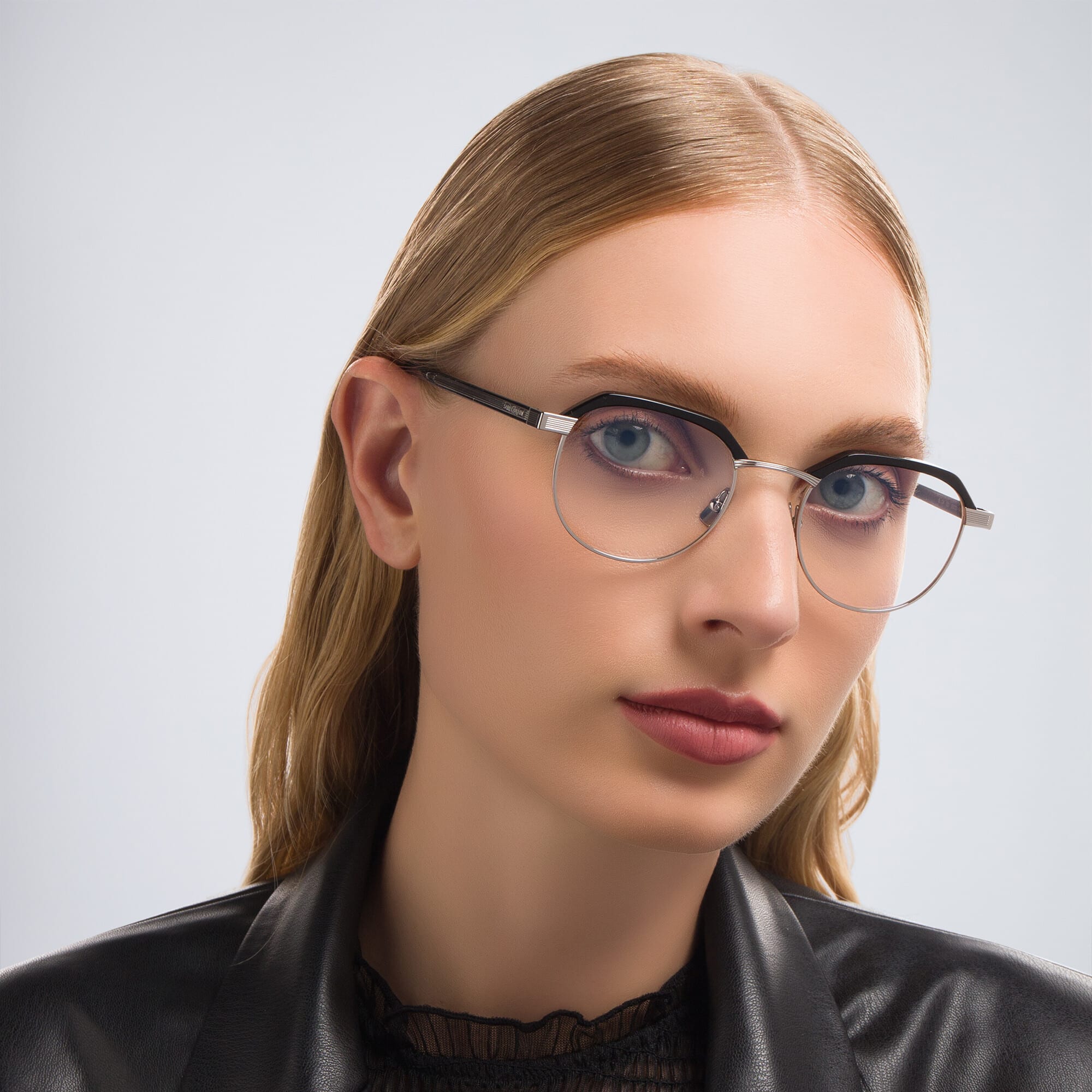 Shop SAINT LAURENT Unisex Round Eyeglasses in Black online.
