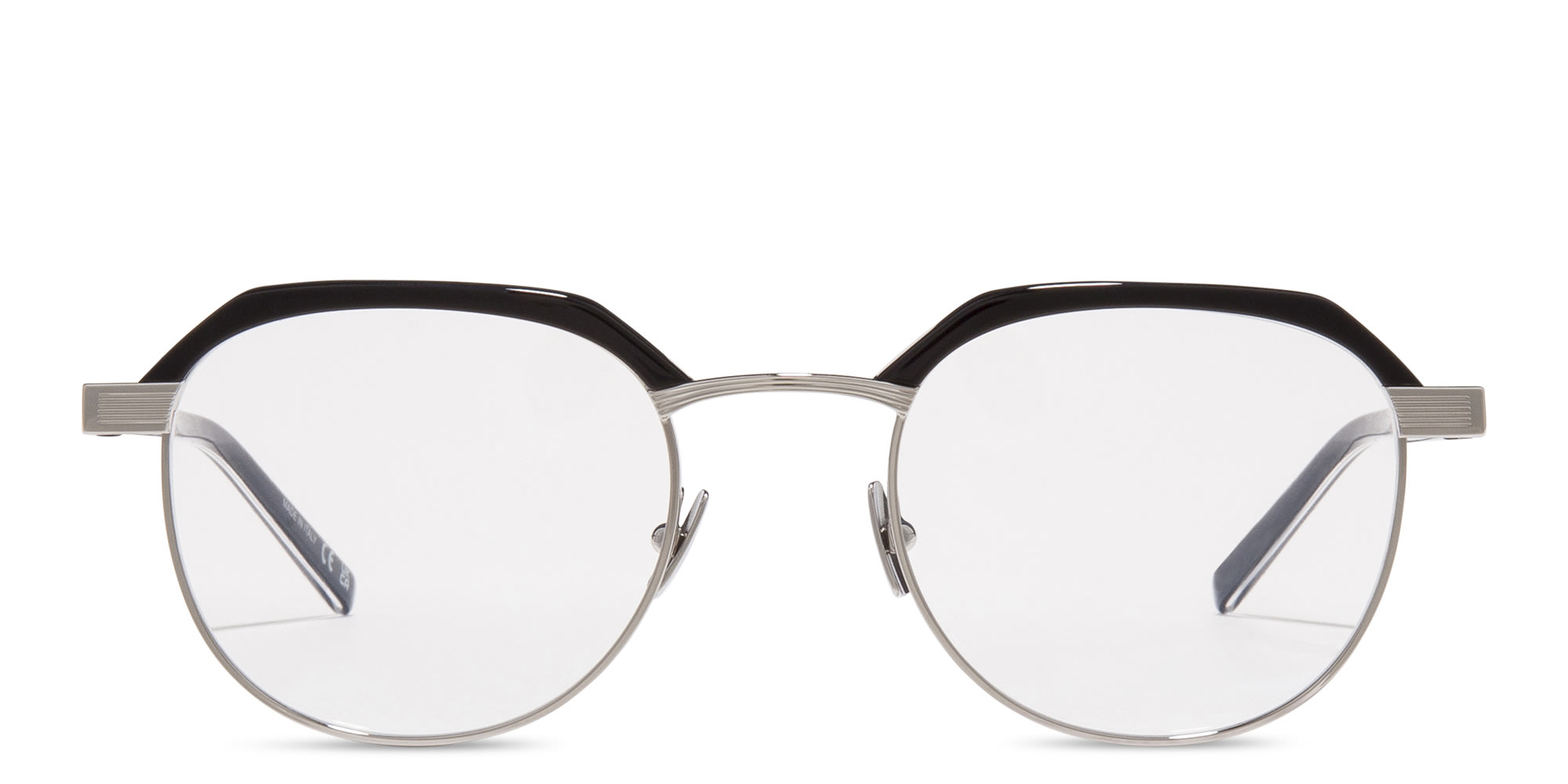 Shop SAINT LAURENT Unisex Round Eyeglasses in Black online.