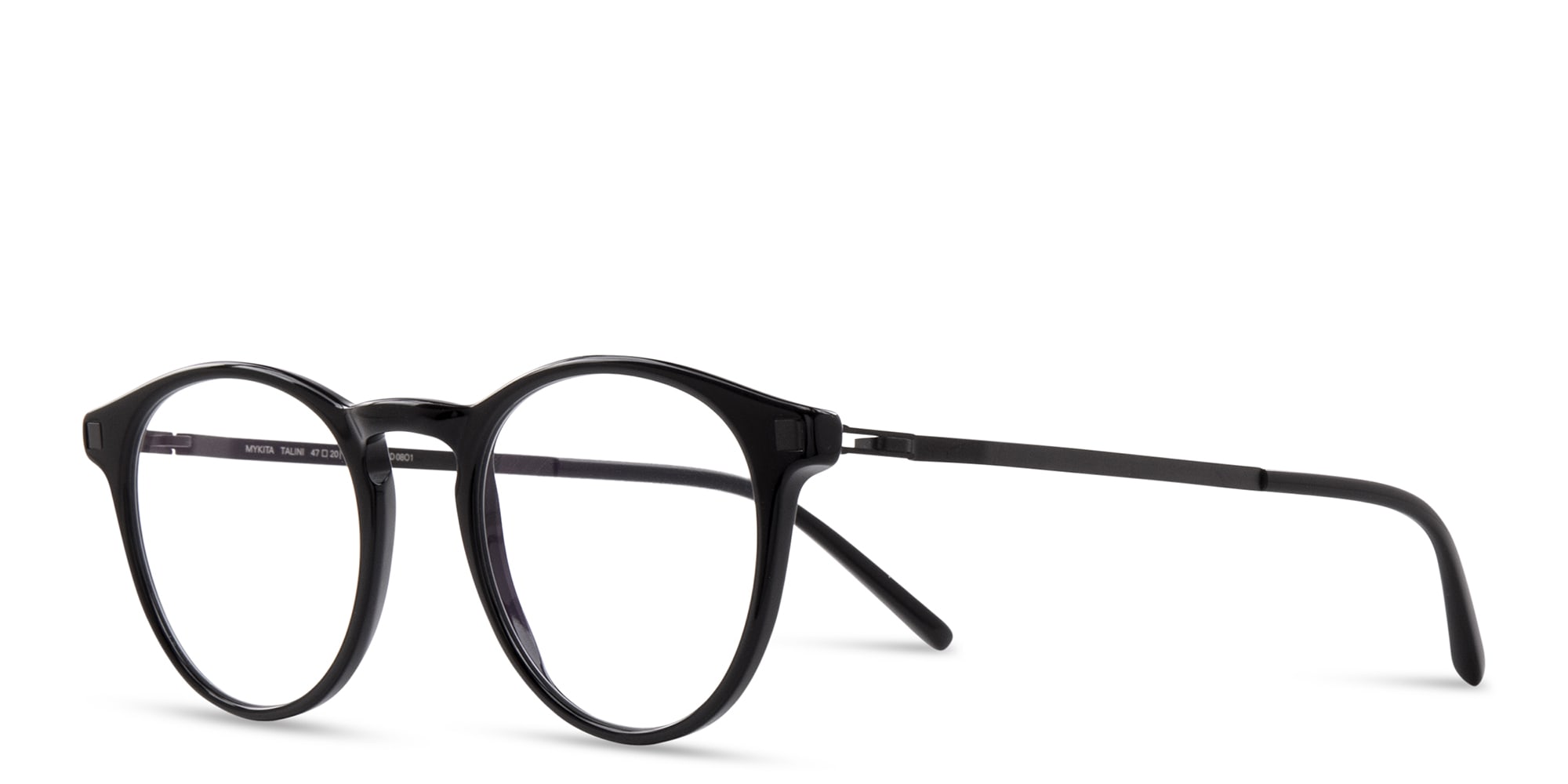 Shop MYKITA Round Eyeglasses in Black online.