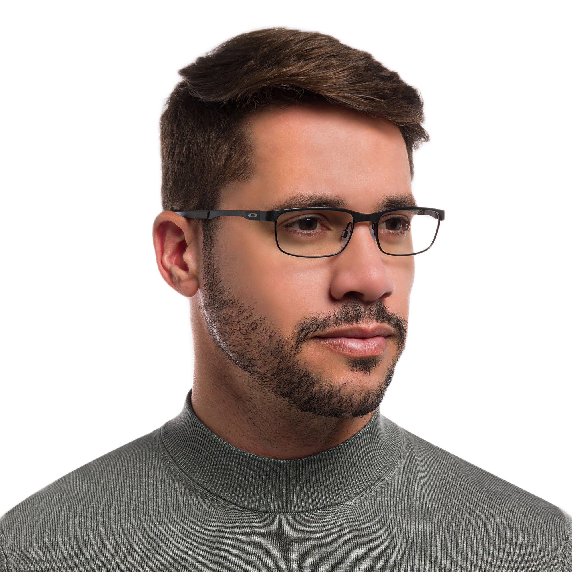 Shop Oakley Steel Plate™ Rectangle Eyeglasses in Powder Coal online.