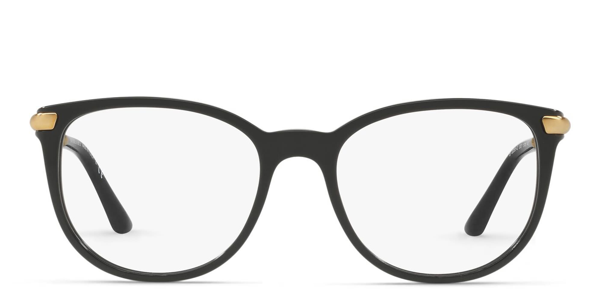 Shop BURBERRY Square Eyeglasses in Black online.