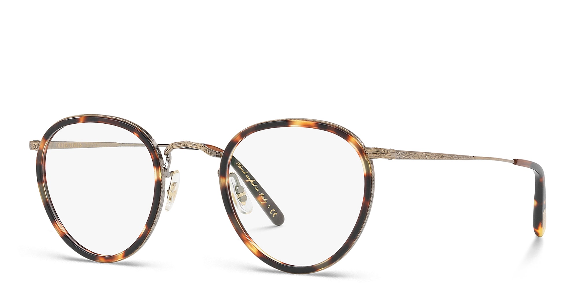 Shop OLIVER PEOPLES Round Eyeglasses in Vintage DTB-Antique Gold online.