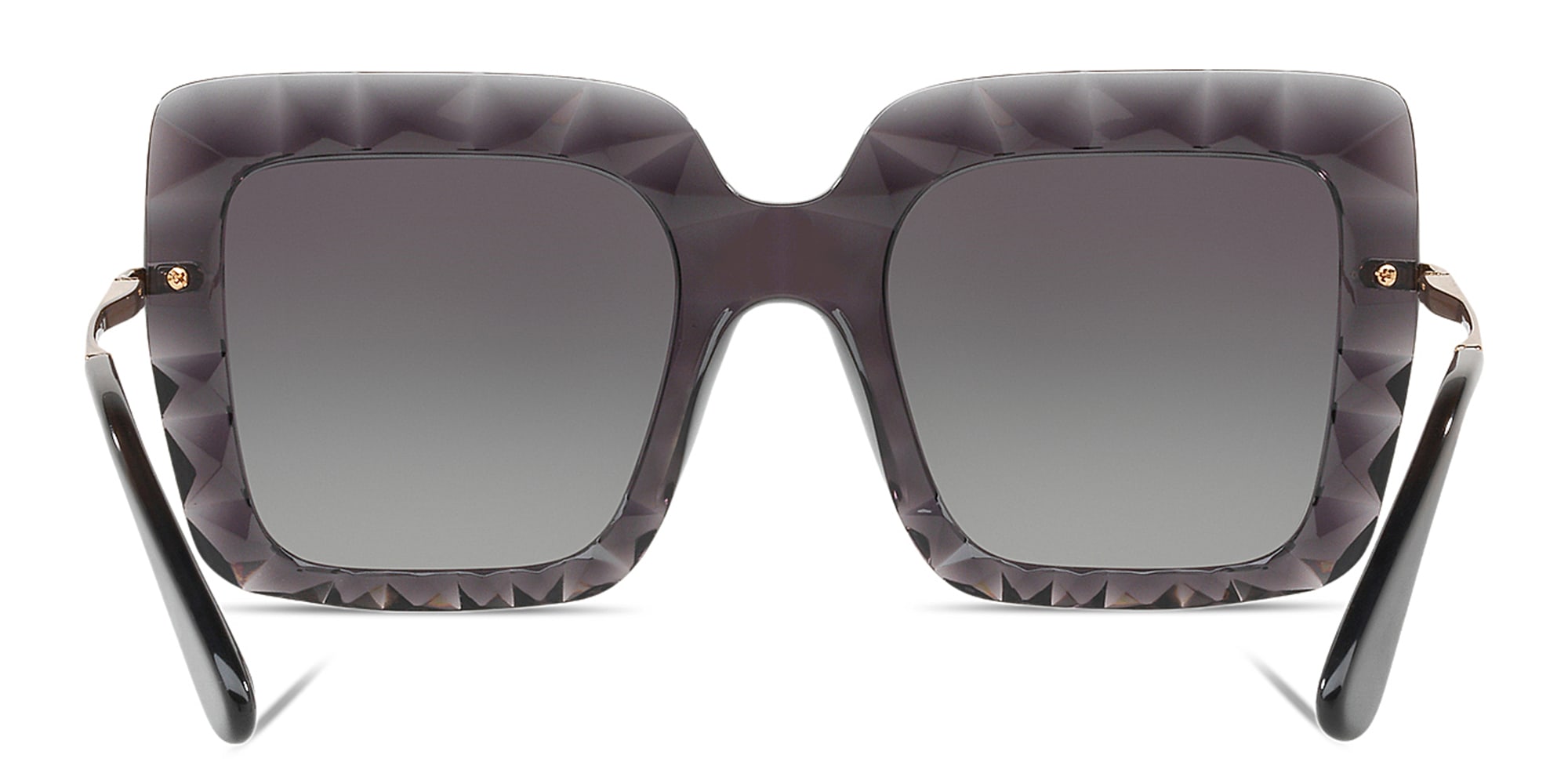 Shop Dolce & Gabbana Square Sunglasses in Transparent Grey online.